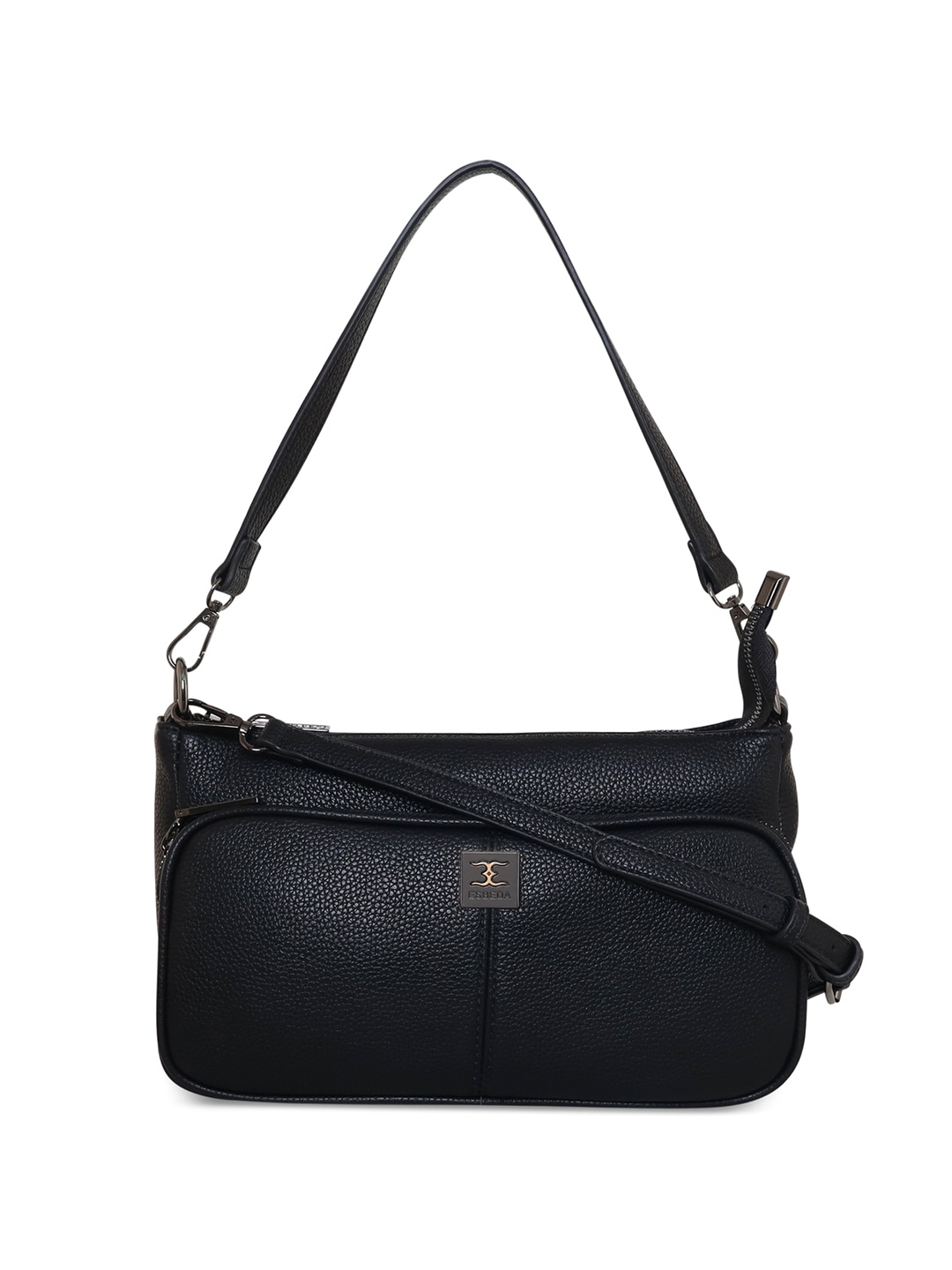 

ESBEDA Textured PU Structured Shoulder Bag, Black