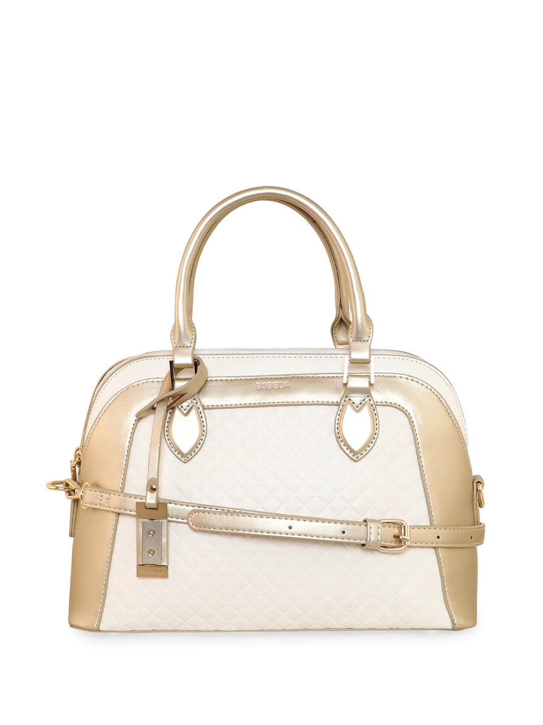 

ESBEDA PU Structured Handheld Bag with Tasselled, White