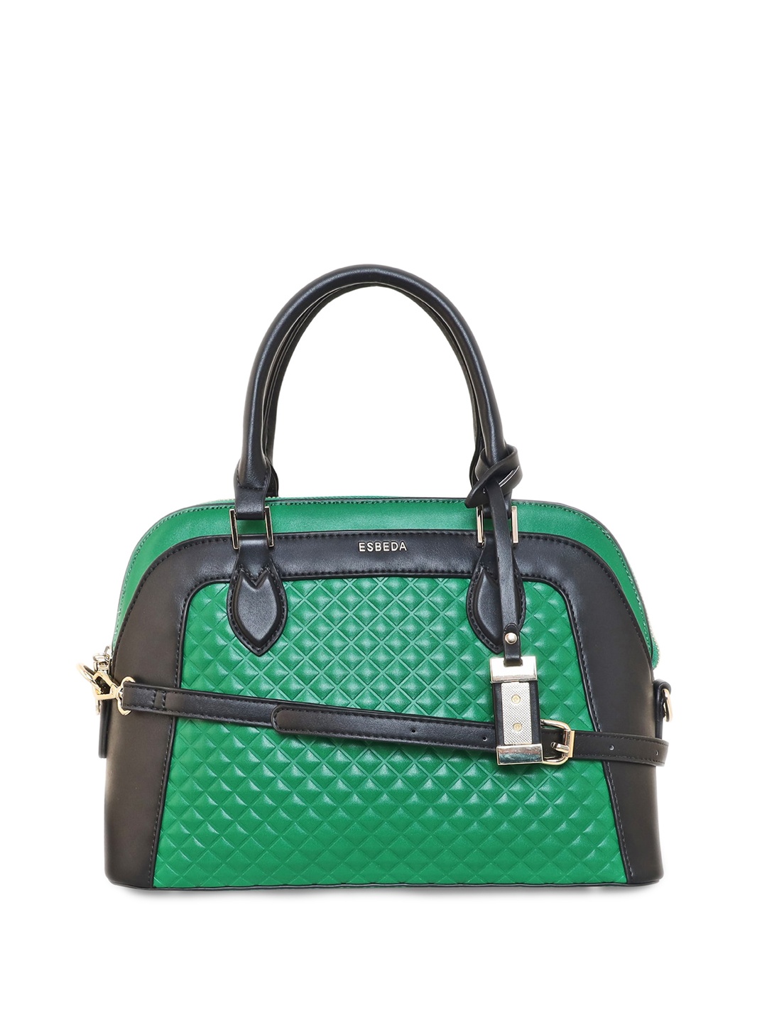 

ESBEDA Structured Handheld Bag with Quilted, Green