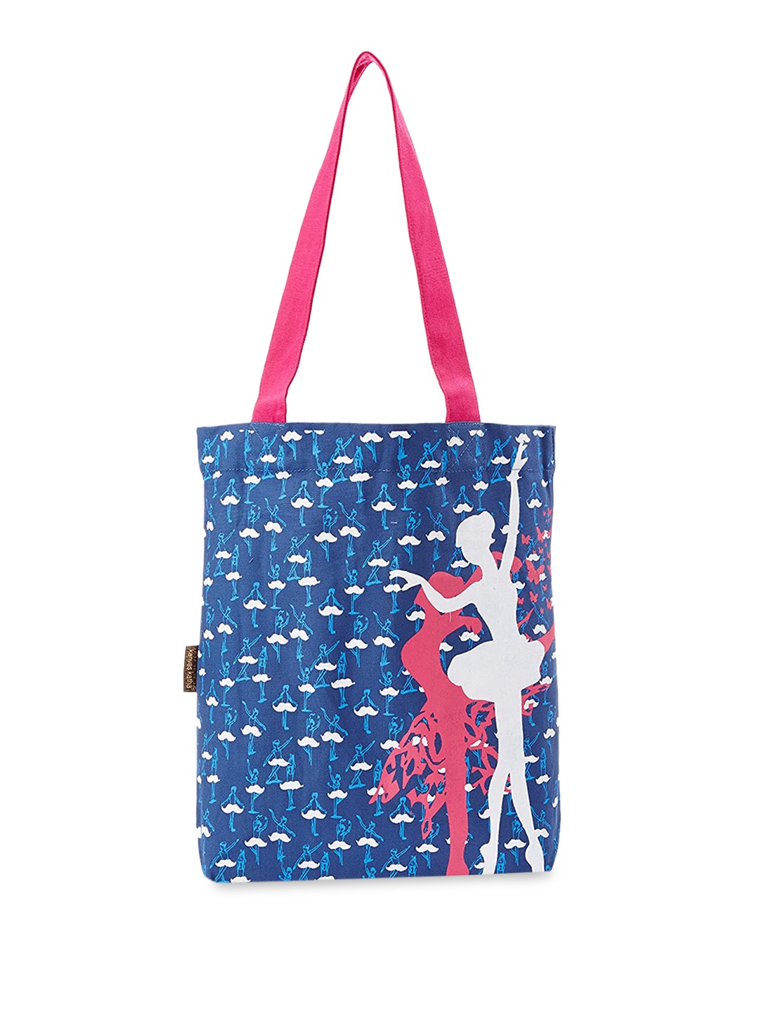 

Kanvas Katha Graphic Printed Oversized Structured Shoulder Bag, Navy blue