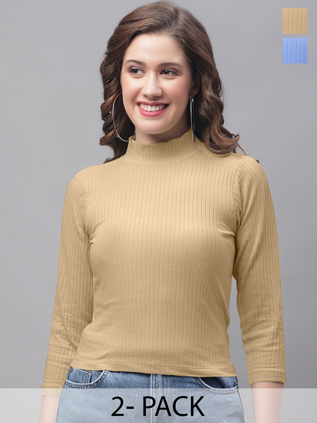 

Friskers Beige Striped Top