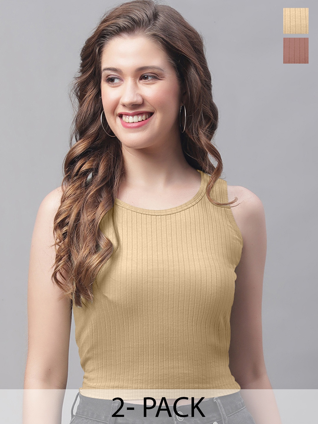 

Friskers Beige Striped Top