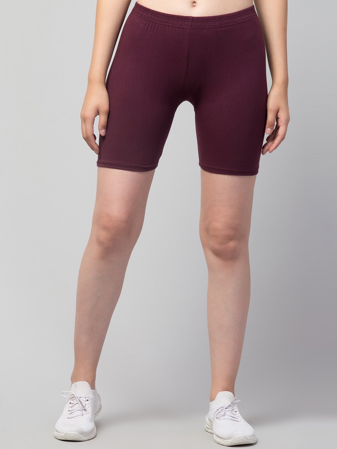 

Apraa & Parma Girls Skinny Fit Biker Shorts, Maroon