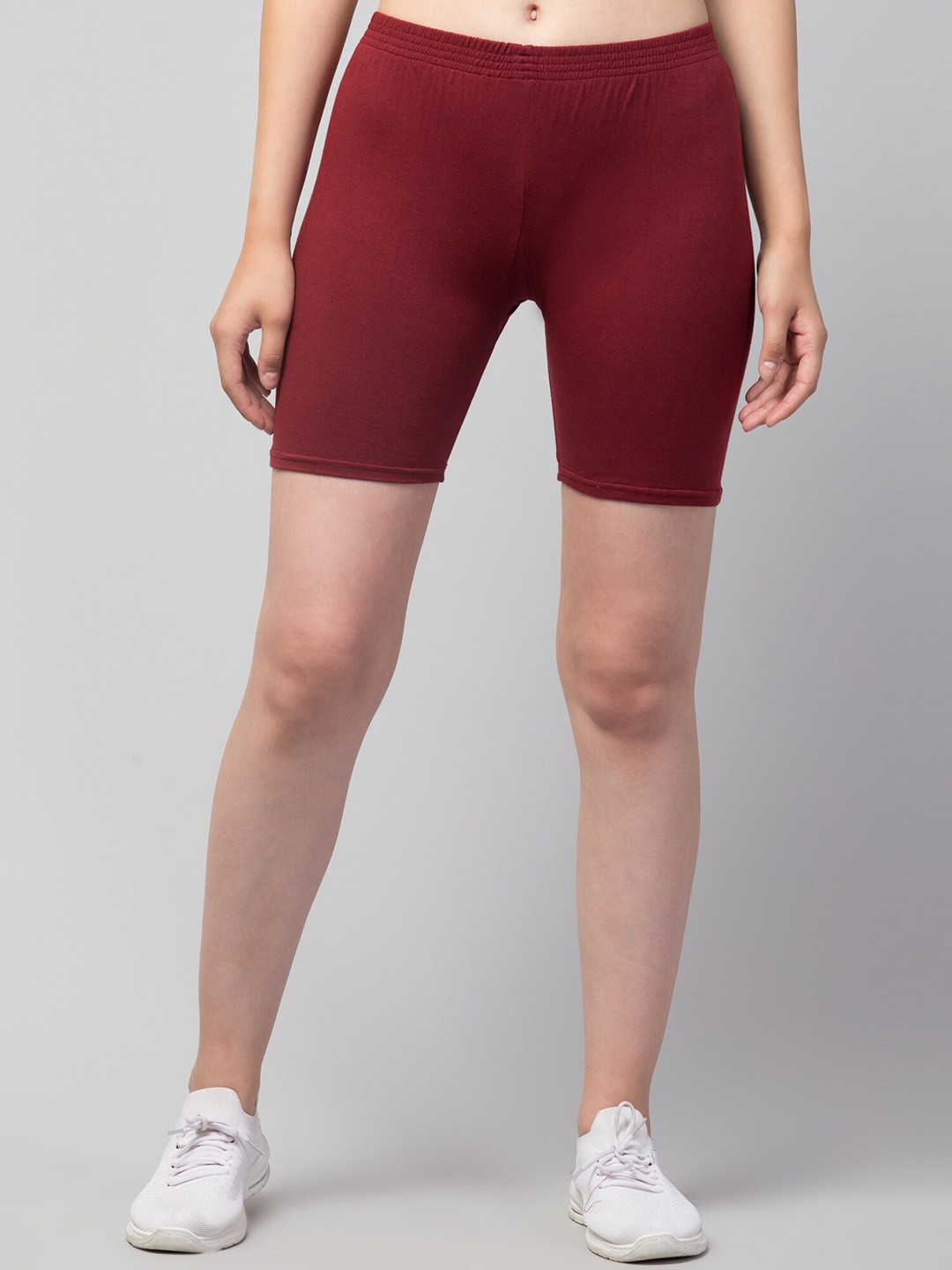 

Apraa & Parma Girls Skinny Fit Biker Shorts, Maroon
