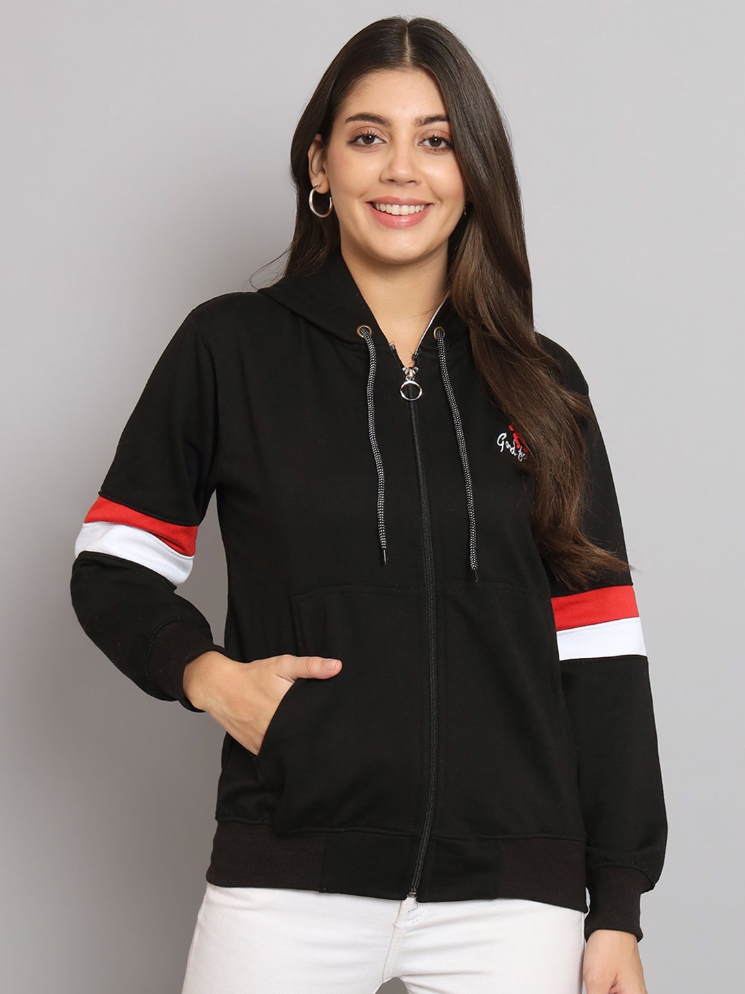 

eWools Printed Hooded Sweatshirt, Black