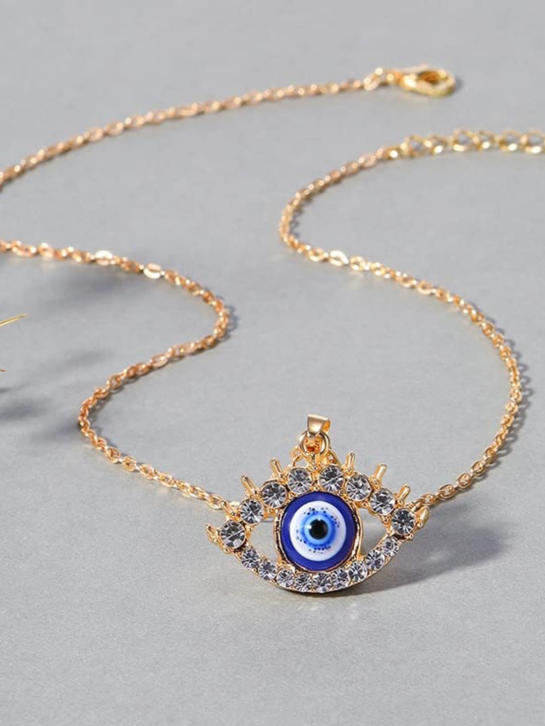 

Krelin Gold-Plated Evil Eye Stone Pendant Necklace