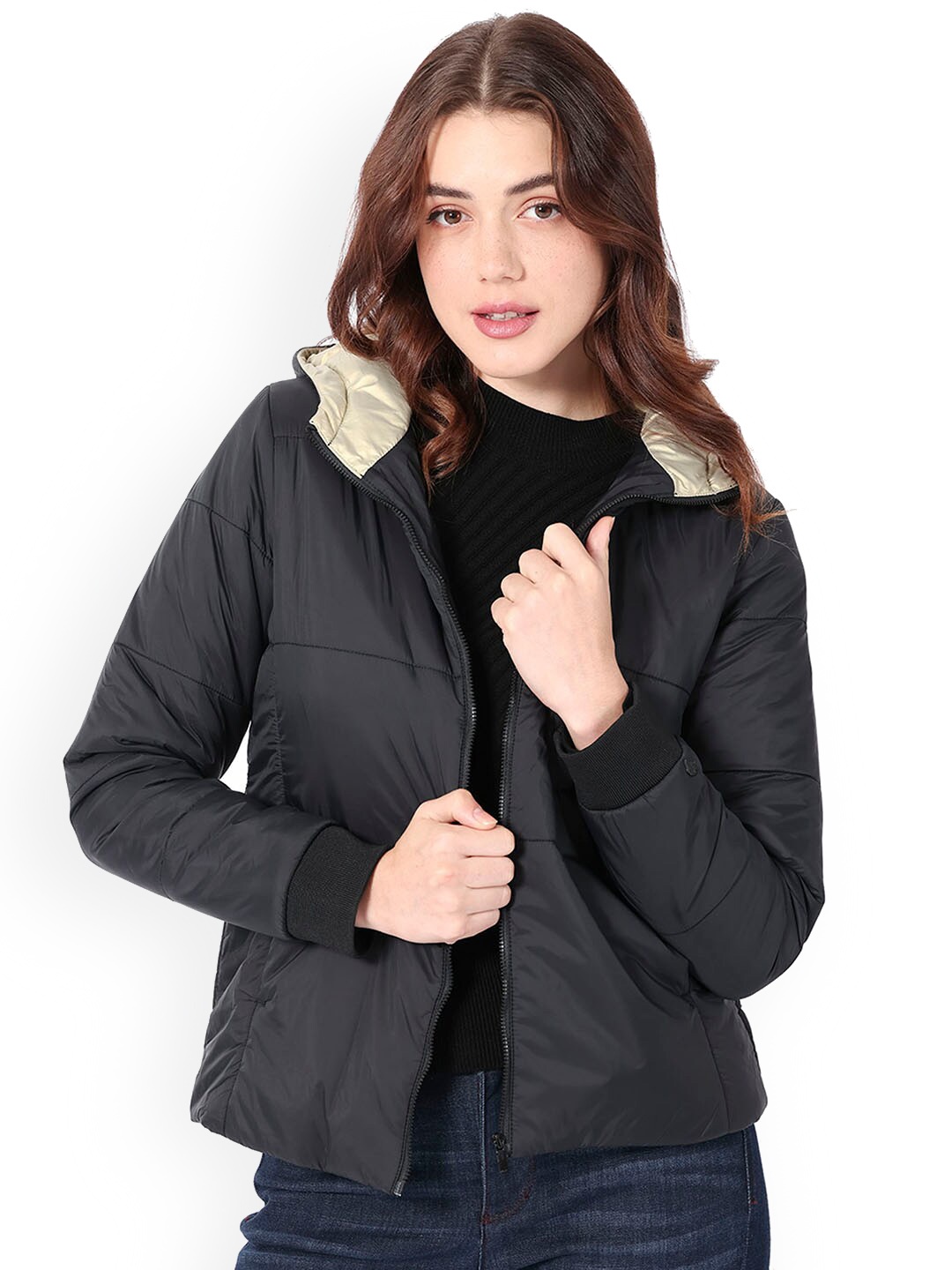 

RAREISM Hooded Puffer Jacket, Black