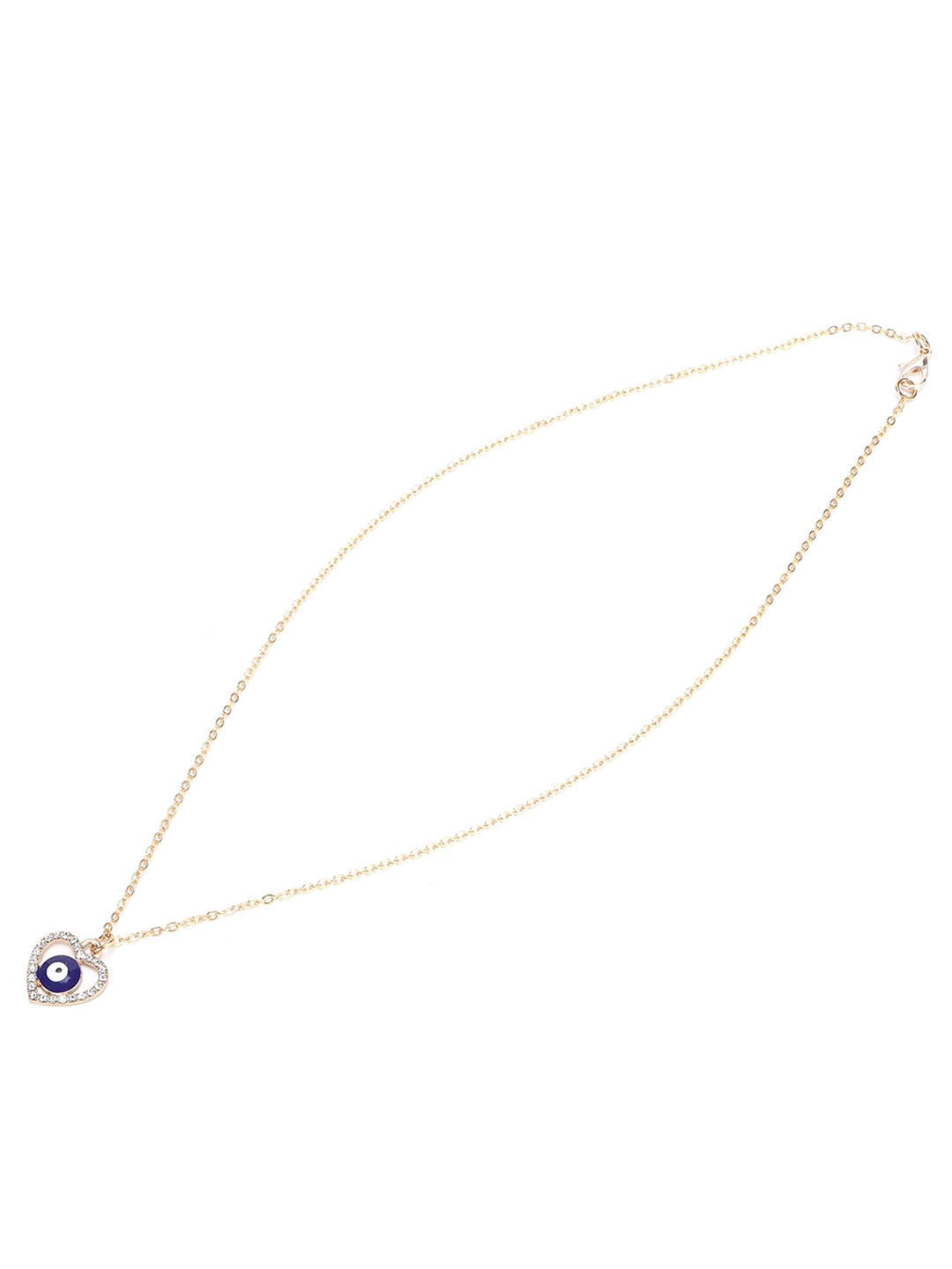 

VAGHBHATT Gold-Plated Stone-Studded Evil Eye Pendant With Chain