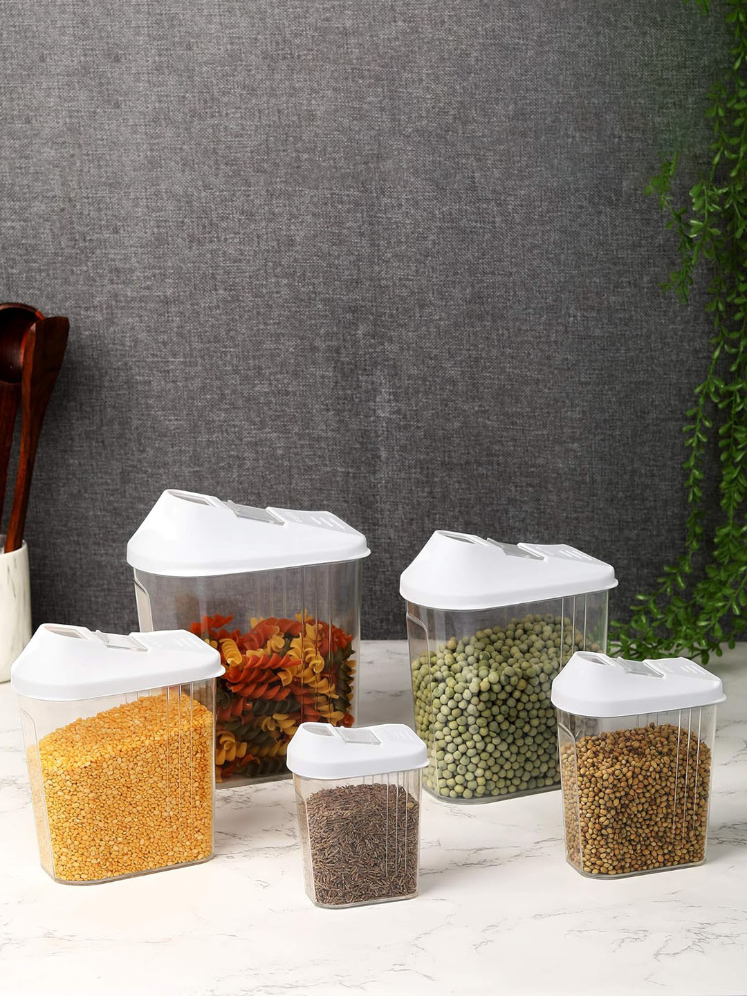 

Cello MF Set of 5 White Plastic Spice Box