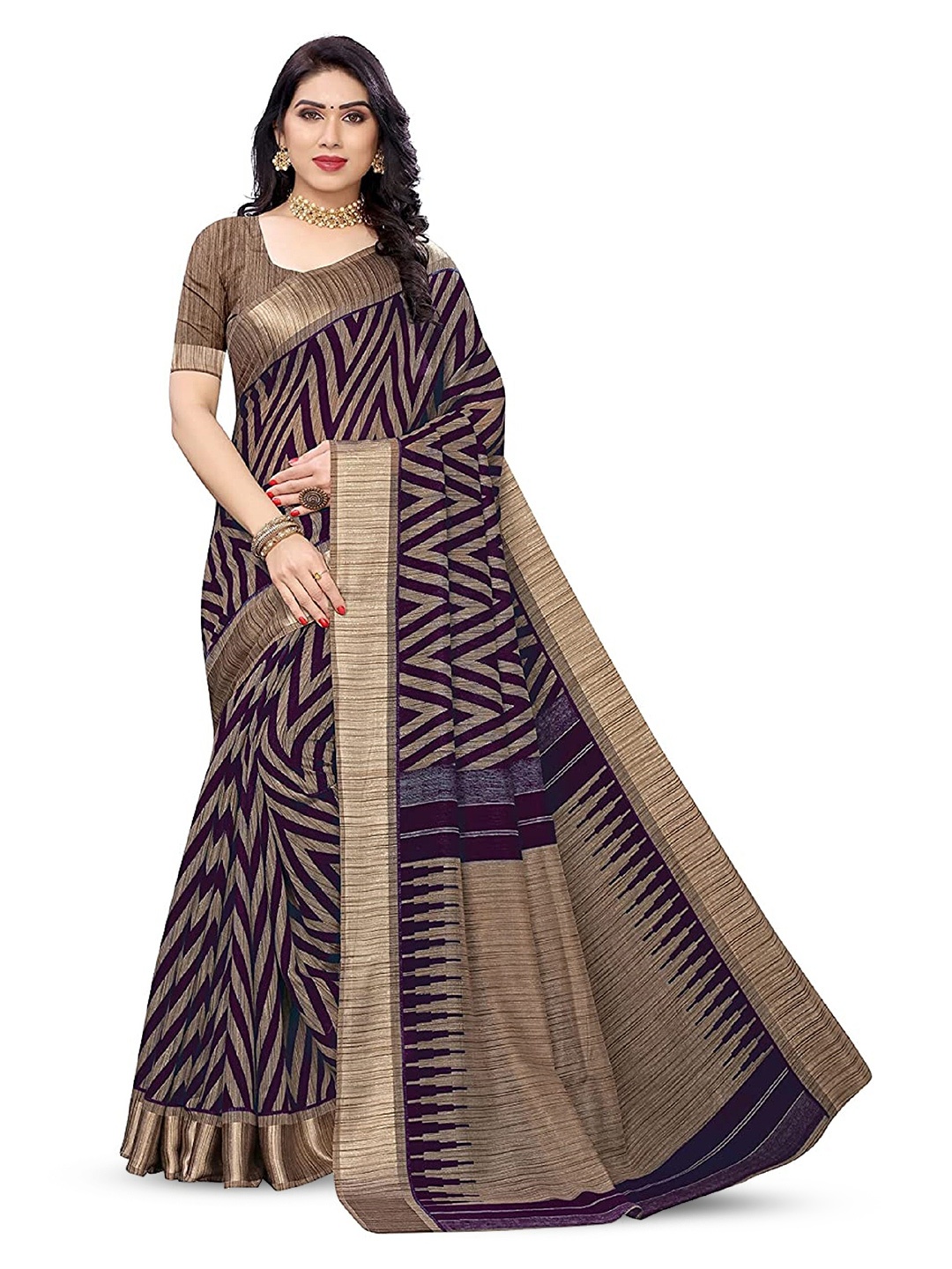 

KALINI Woven Design Saree, Magenta