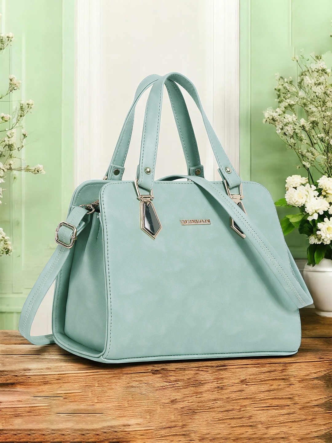 

WOMEN MARKS Structured Handheld Bag, Sea green