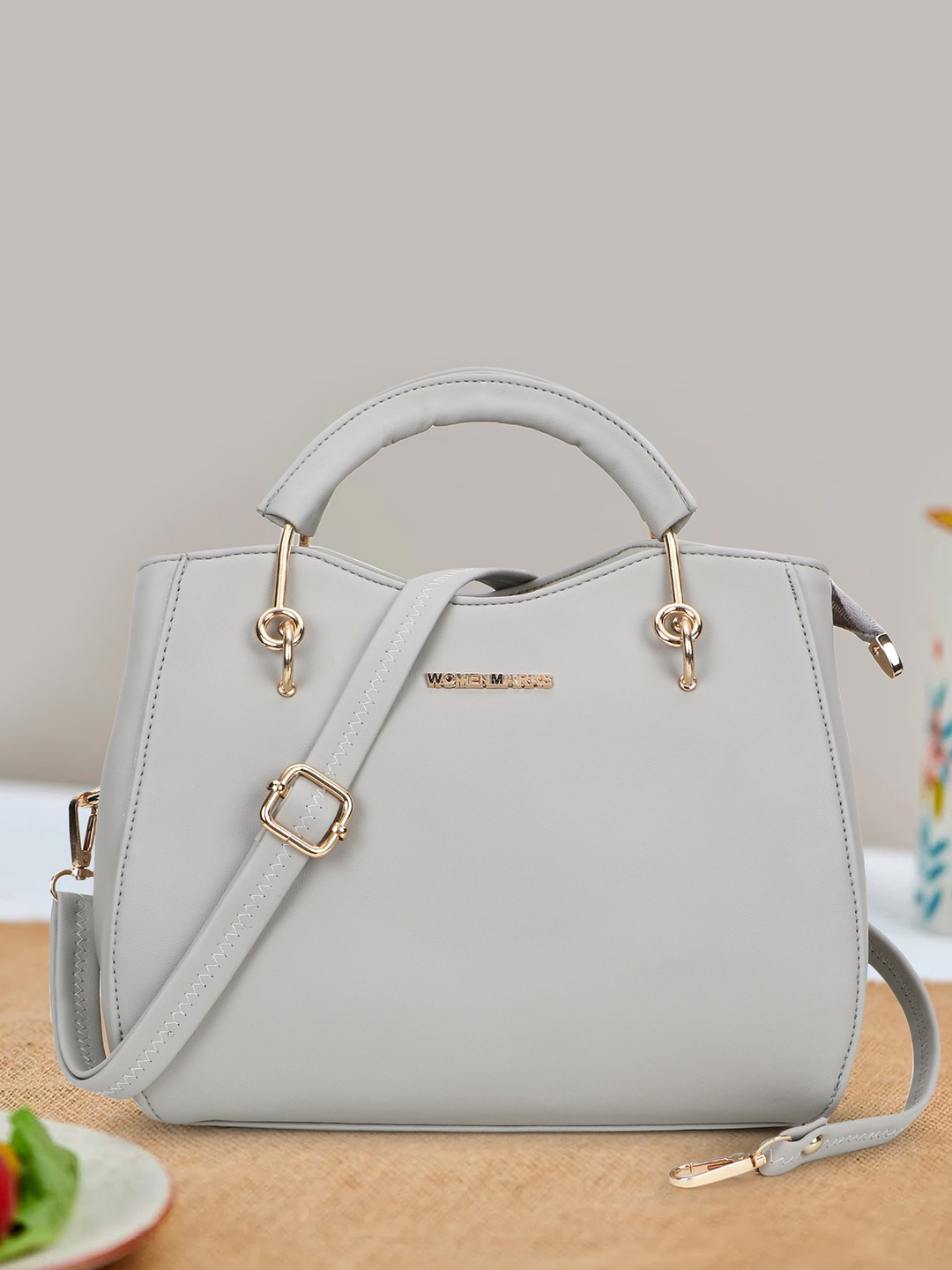 

WOMEN MARKS Structured Handheld Bag, White