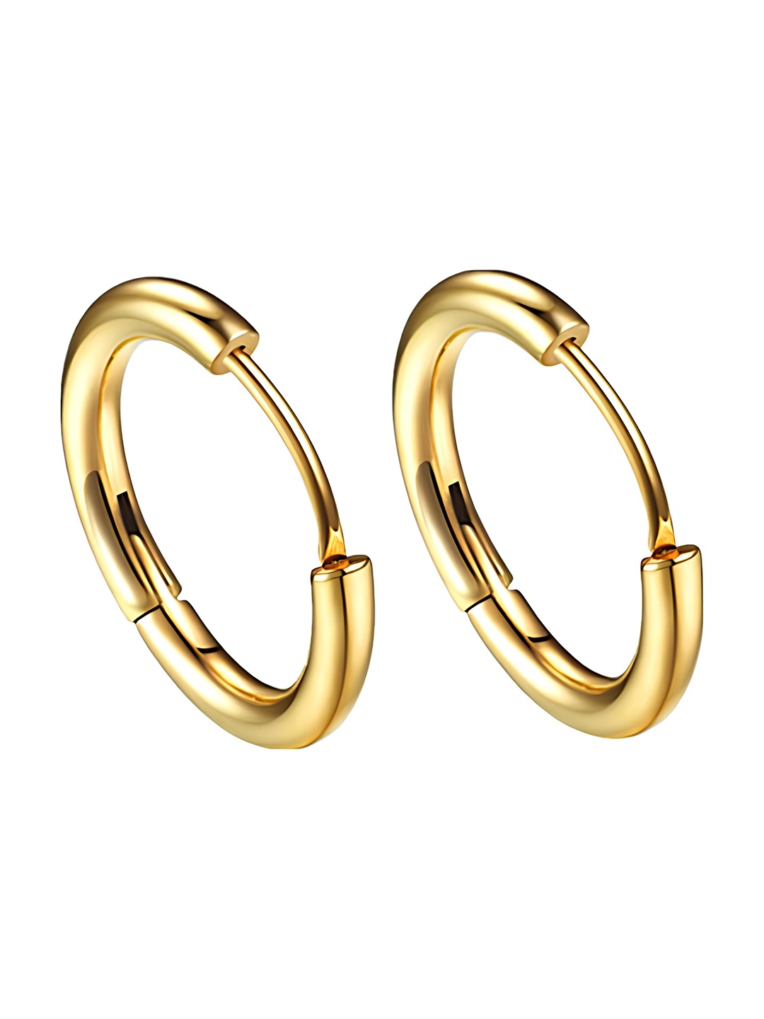 

KARISHMA KREATIONS Stainless Steel Gold Plated Hoop Earrings