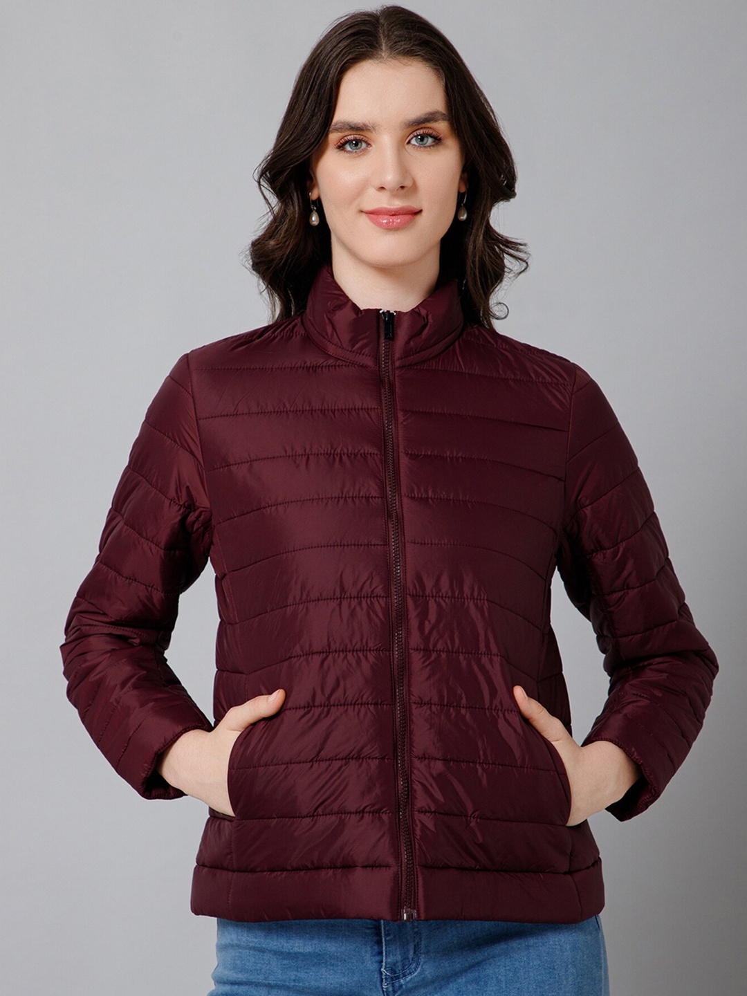 

Cantabil Lightweight Padded Jacket, Maroon