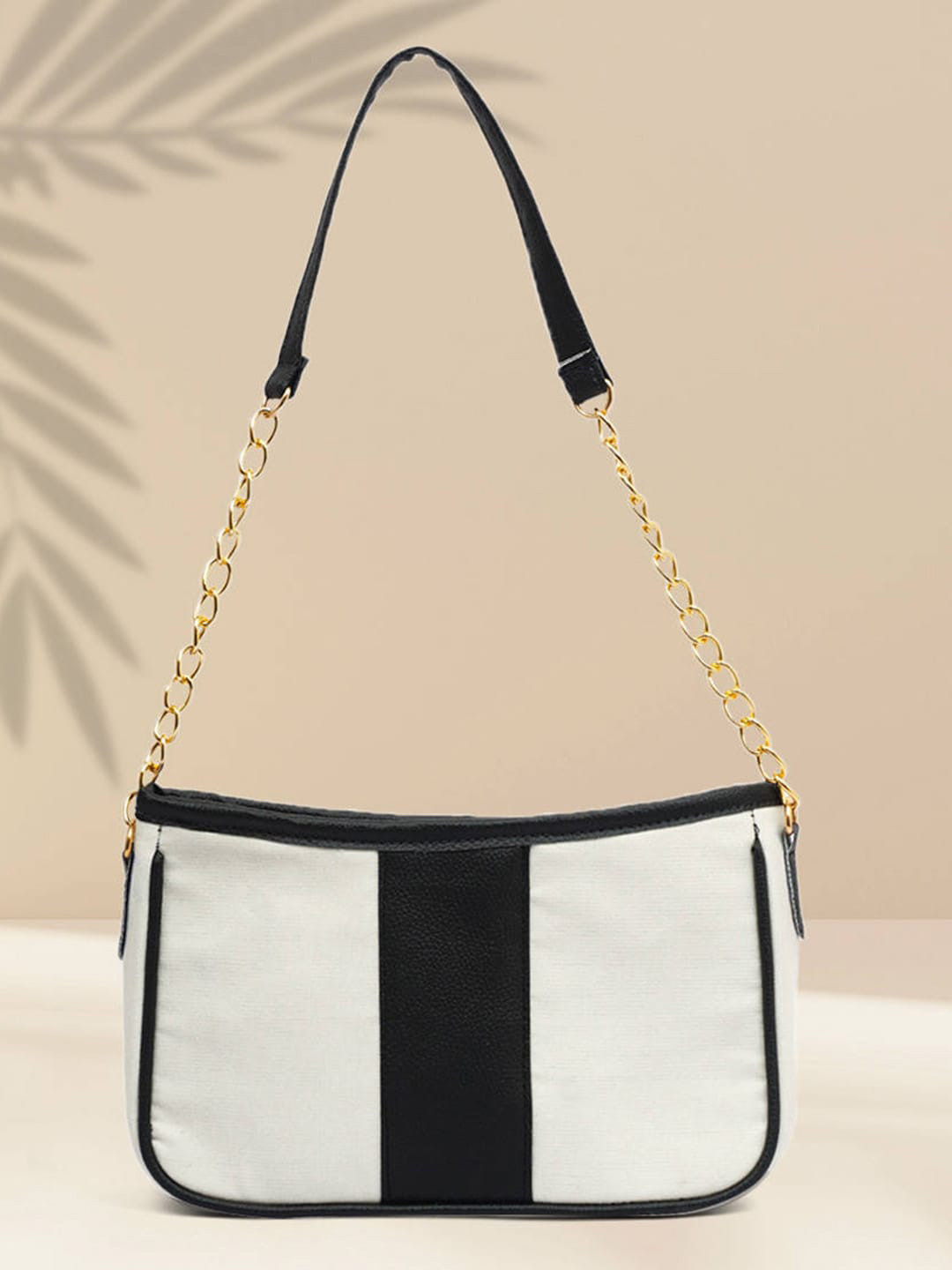 

Mast & Harbour Colourblocked Canvas Structured Sling Bag, White