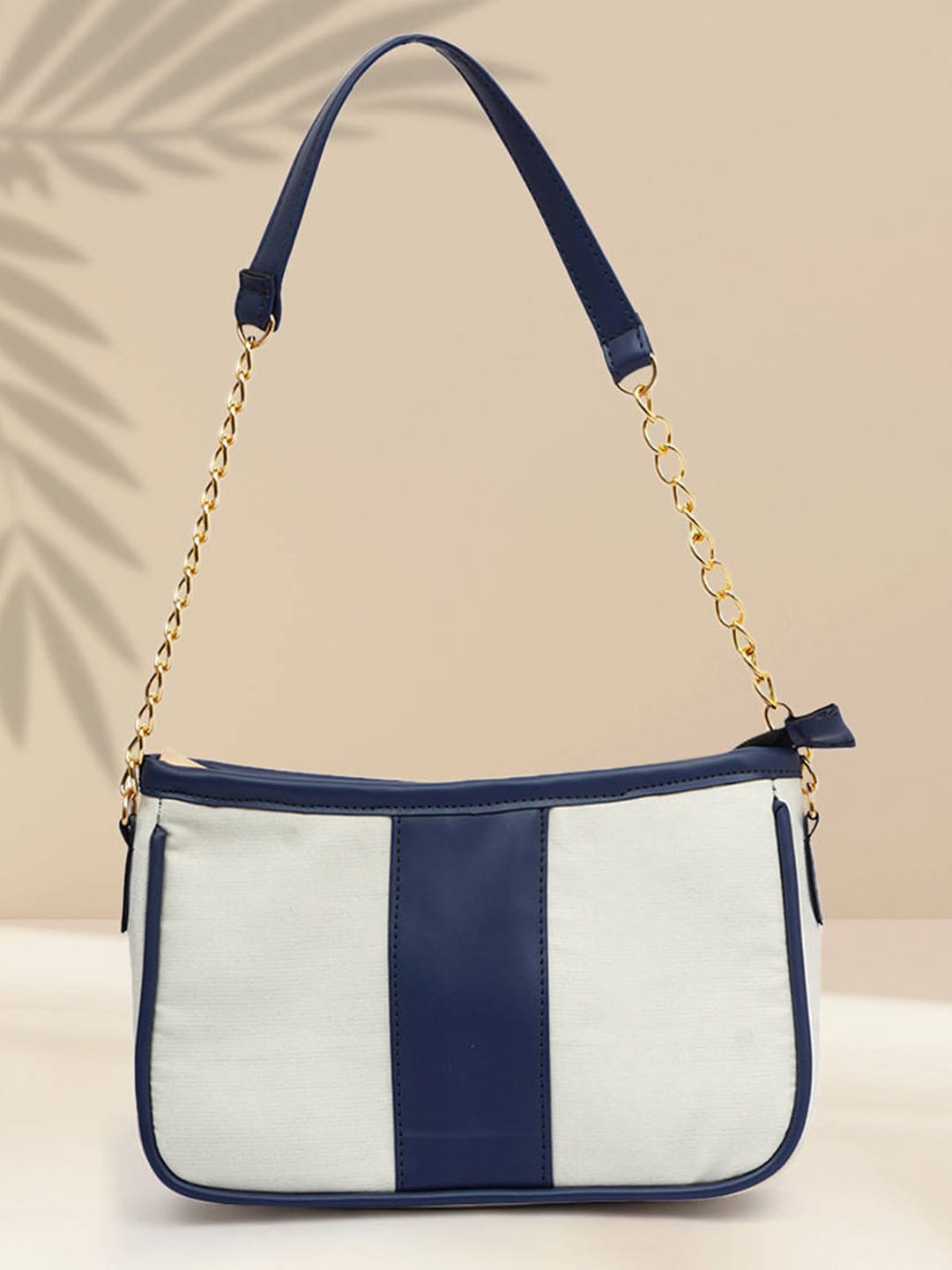 

Mast & Harbour Colourblocked Structured Shoulder Bag, White