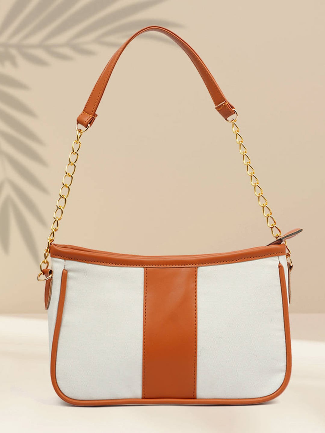 

Mast & Harbour Colourblocked Structured Shoulder Bag, White