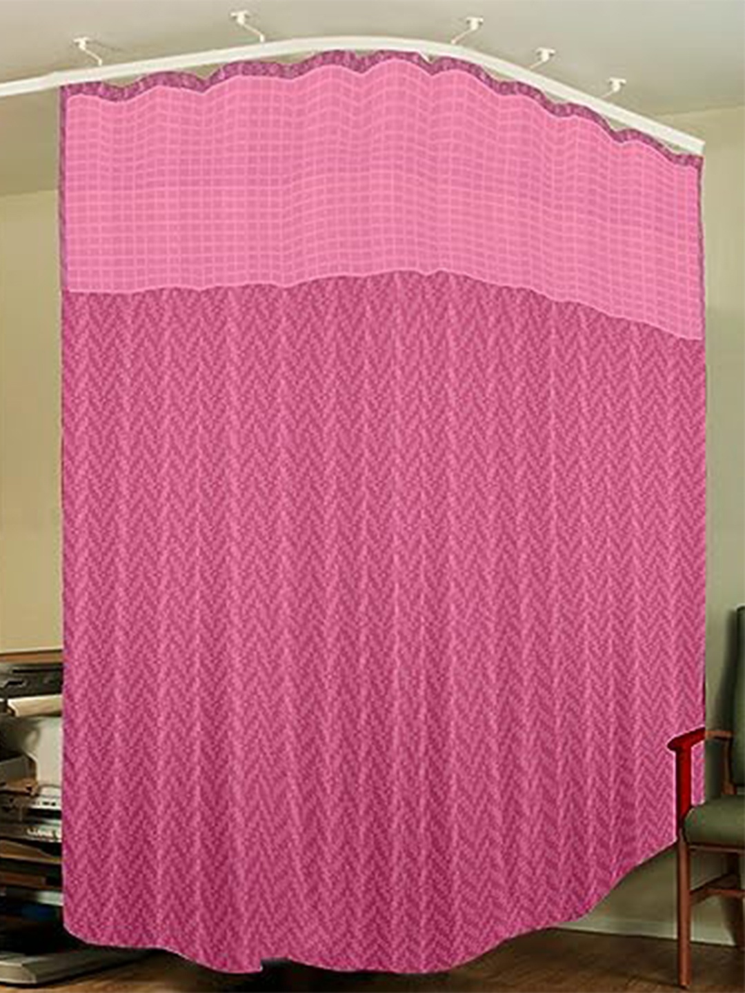 

Lushomes Pink Black Out Hospital Partition Curtain