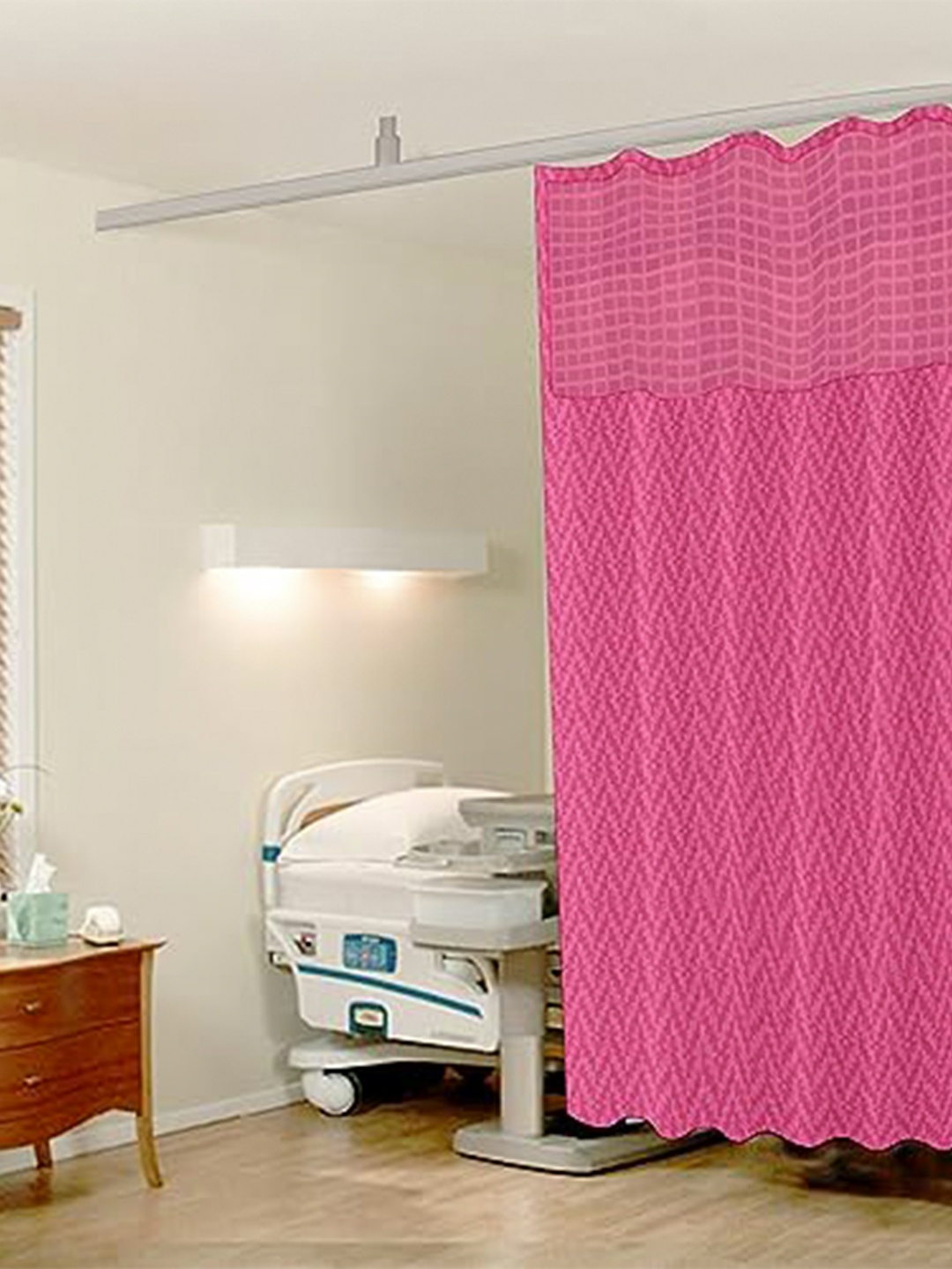 

Lushomes Pink Black Out Hospital Partition Curtain