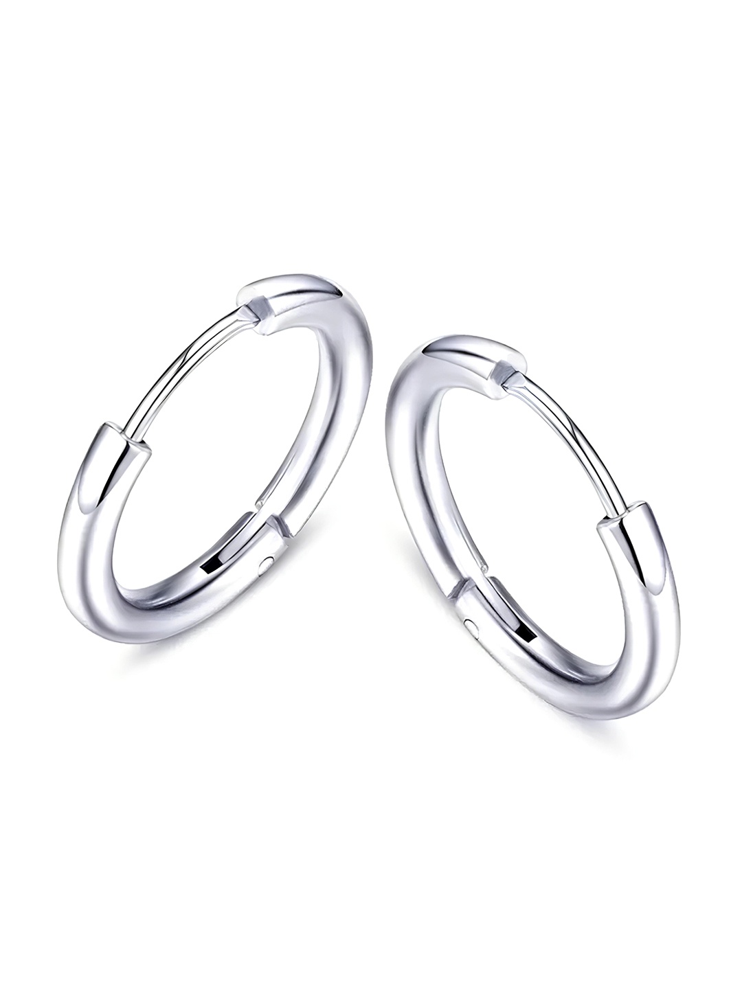 

KARISHMA KREATIONS Silver-Plated Contemporary Hoop Earrings