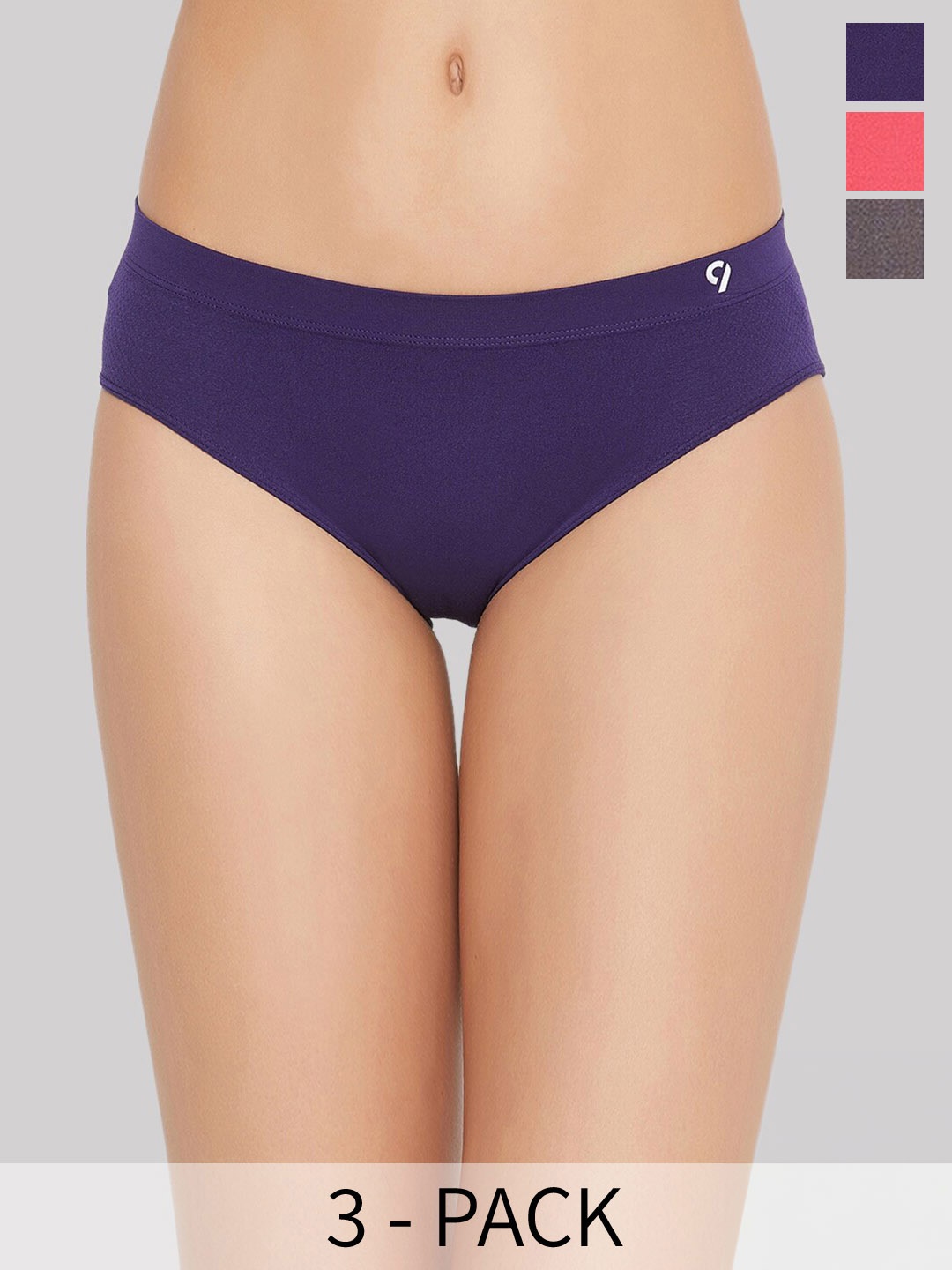 

C9 AIRWEAR Pack Of 3 Mid-Rise Seamless Bikini Briefs M1118_Pack16, Pink