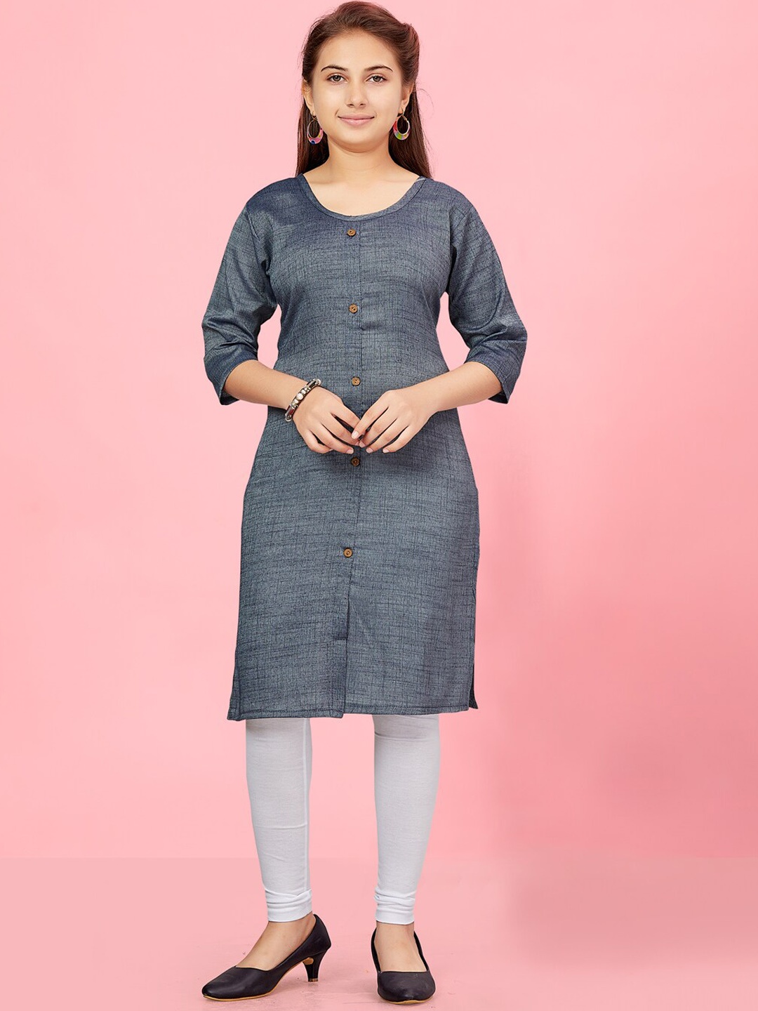 

Aarika Girls Straight Kurta, Grey
