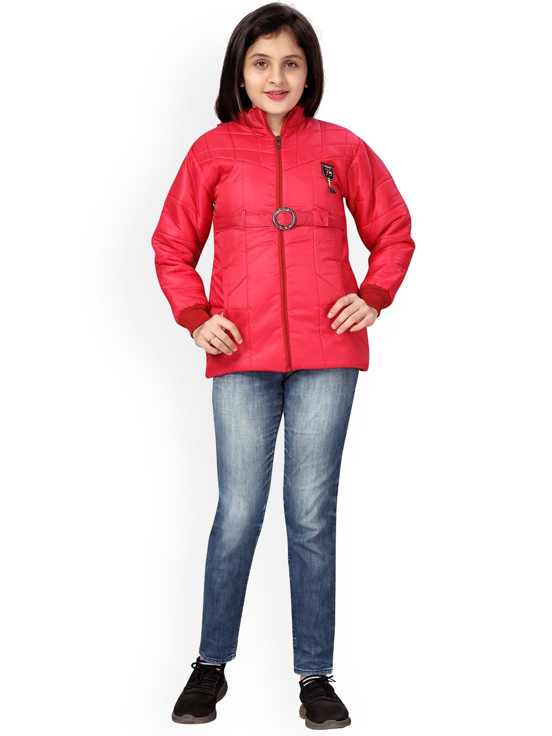 

Aarika Girls Mandarin Collar Padded Jacket, Pink