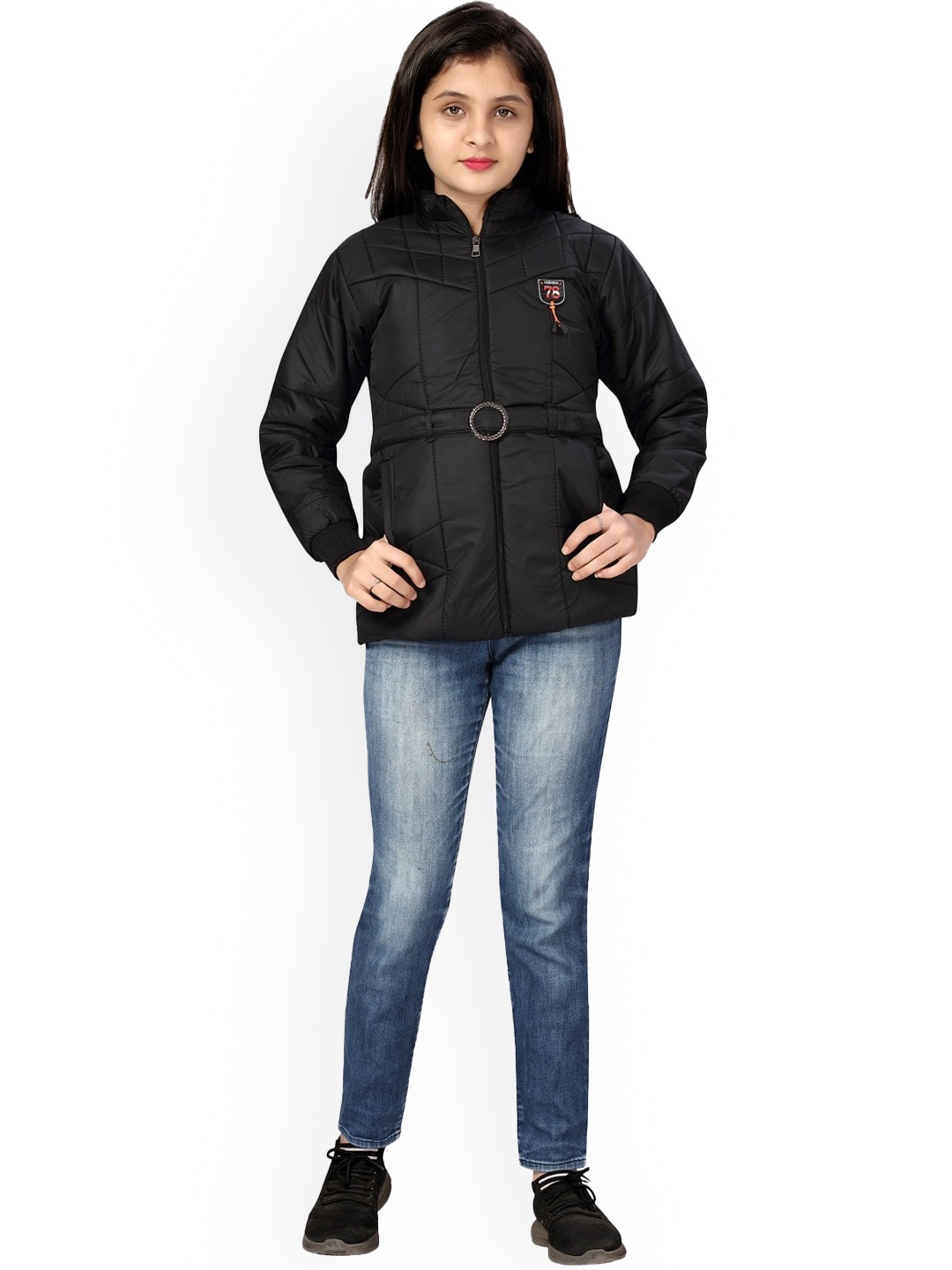 

BAESD Girls Hooded Longline Padded Jacket, Black