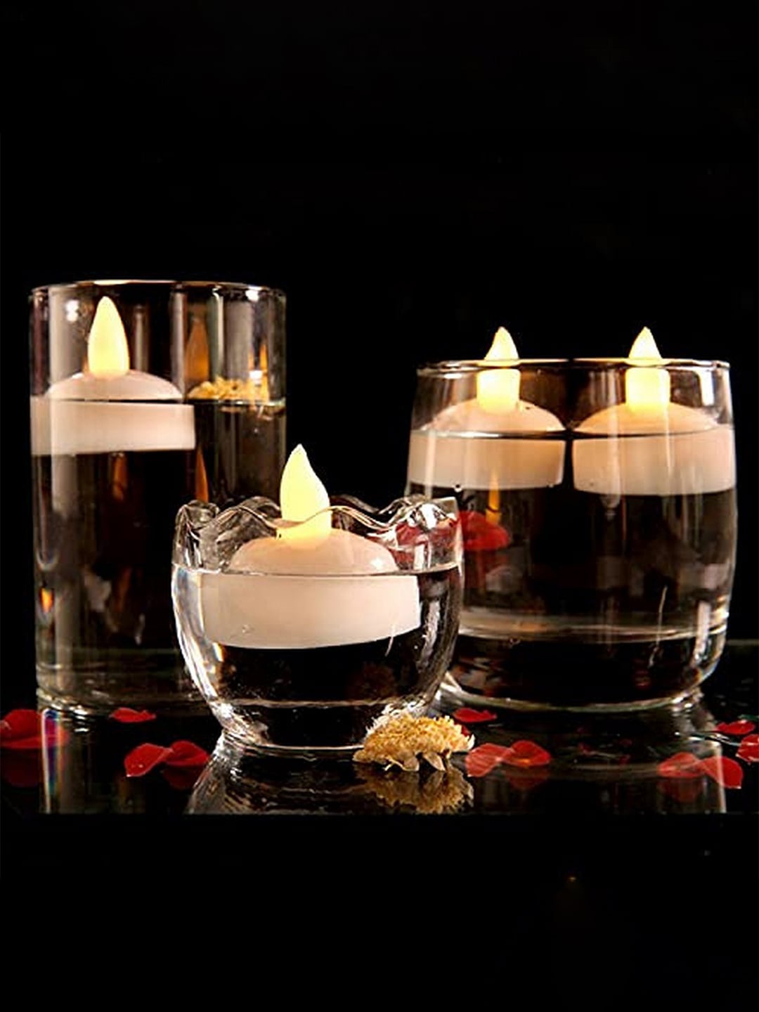 

eCraftIndia 24 Pieces Water Sensor Battery Operated Waterproof LED Lights Candles, White