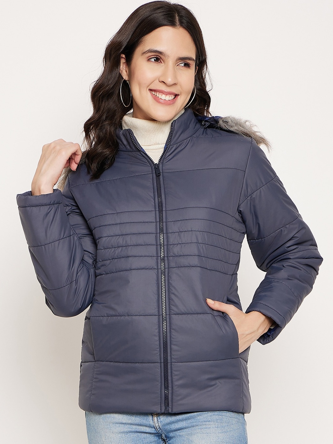

BETTER THINK Windcheater and Water Resistant Padded Jacket, Navy blue