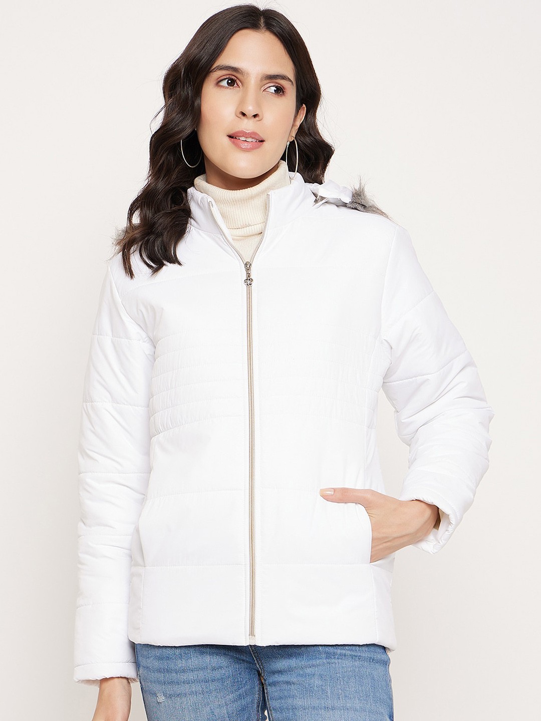

BETTER THINK Windcheater and Water Resistant Padded Jacket, White