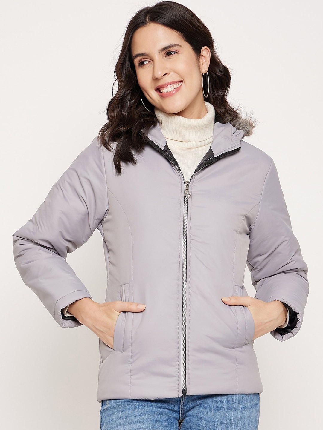 

BETTER THINK Windcheater and Water Resistant Bomber Jacket, Grey