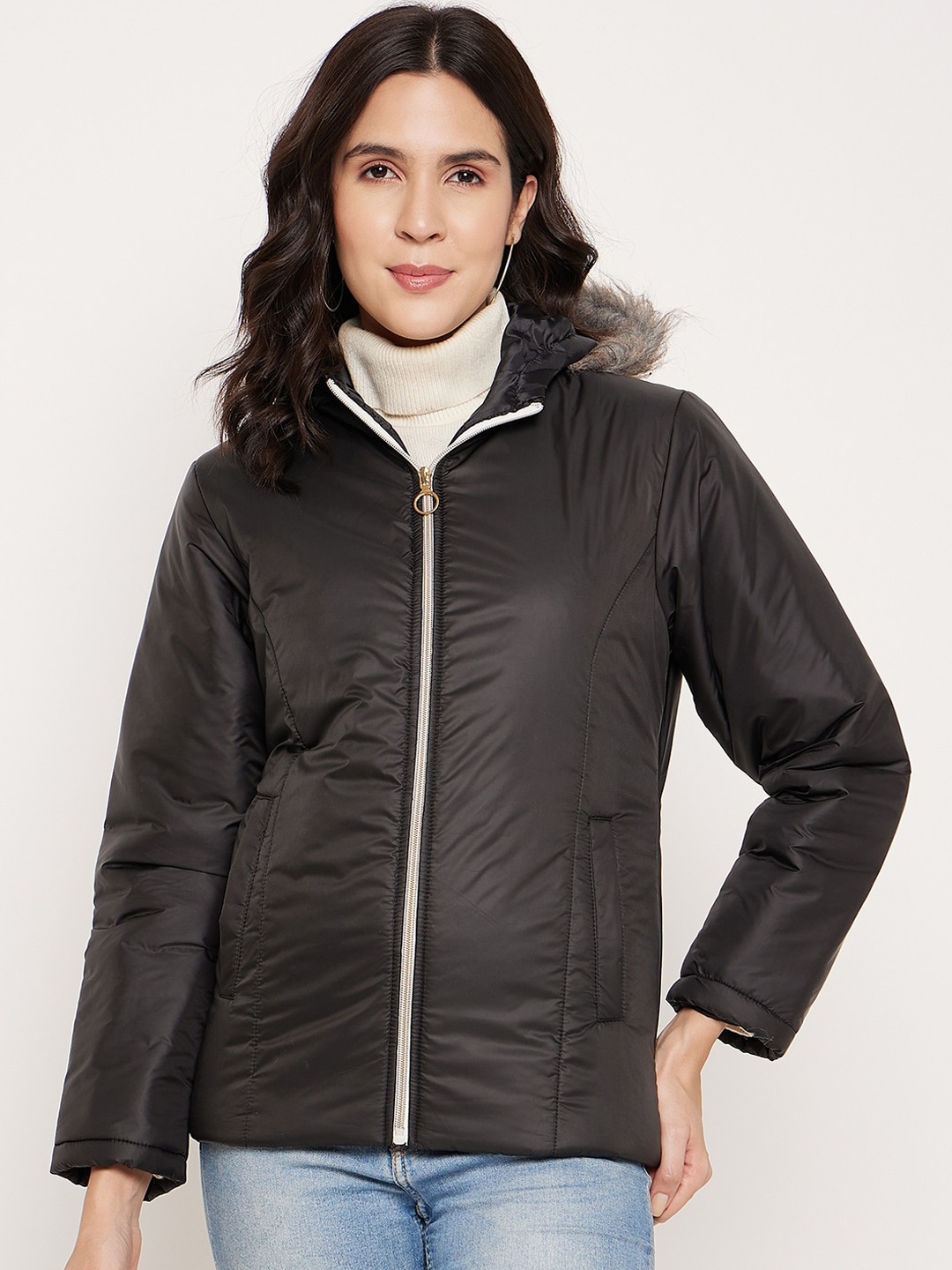 

BETTER THINK Windcheater and Water Resistant Parka Jacket, Black