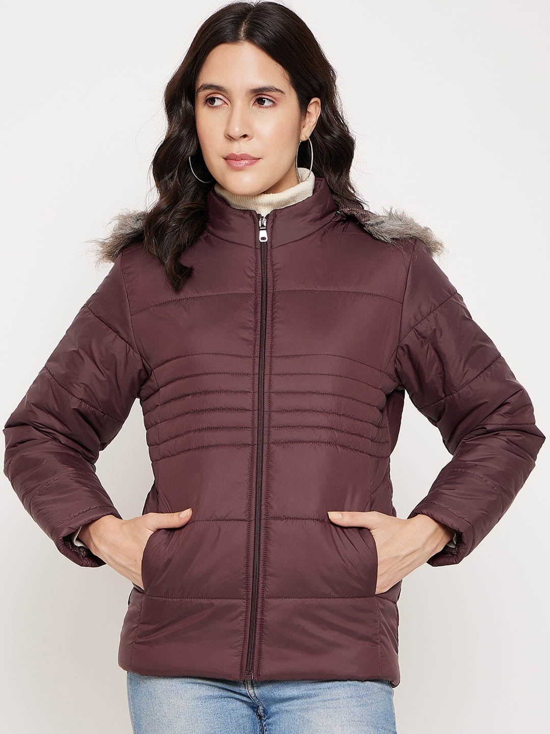 

BETTER THINK Windcheater and Water Resistant Parka Jacket, Maroon