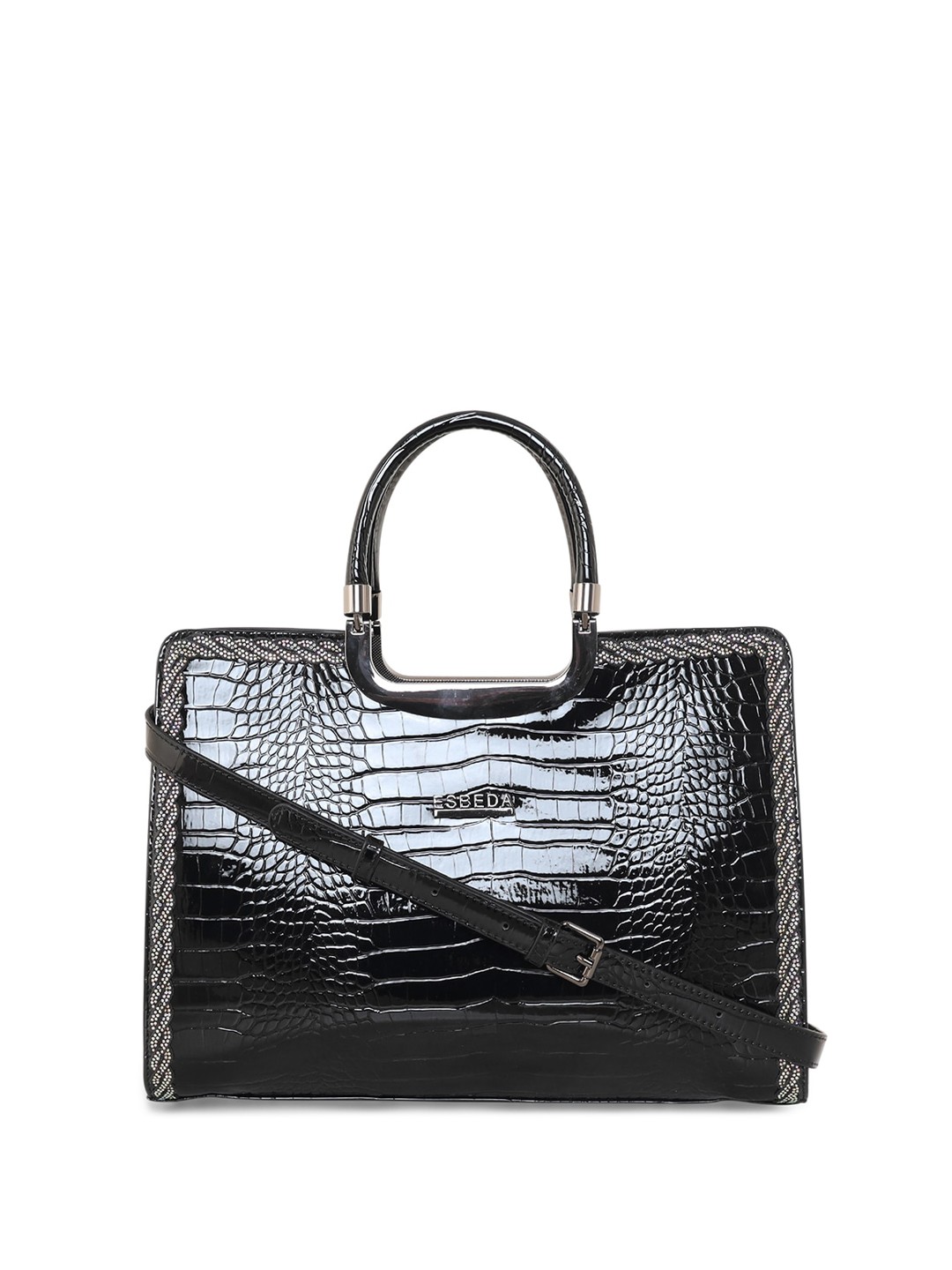 

ESBEDA Textured PU Oversized Handheld Bag, Black