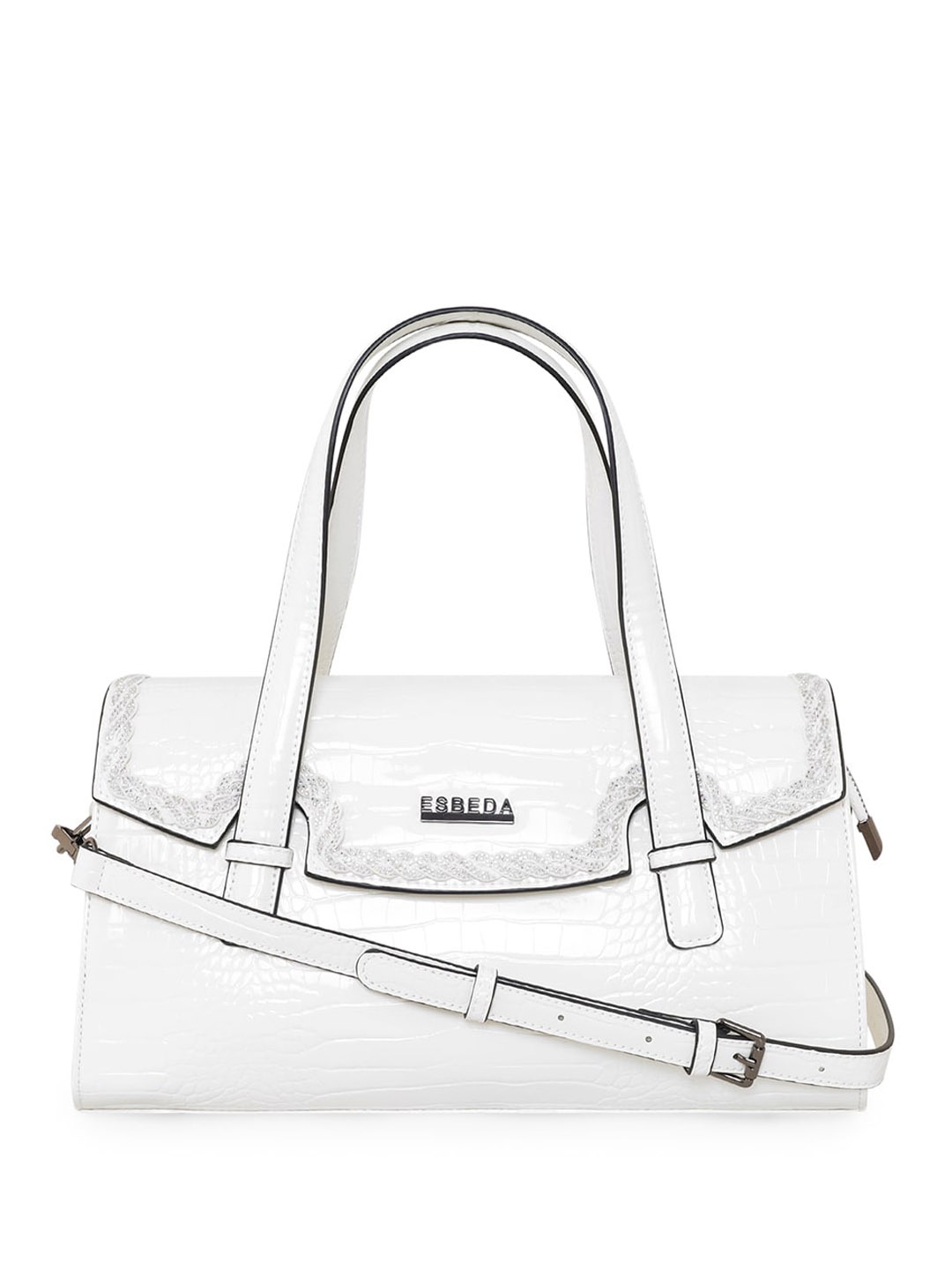 

ESBEDA Textured Structured Handheld Bag, White