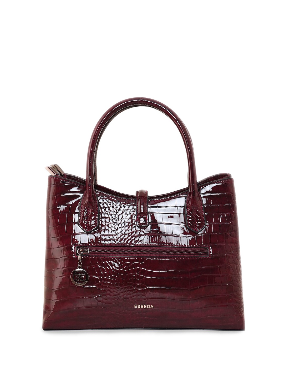 

ESBEDA Textured Structured Handheld Bag With Embellished, Burgundy