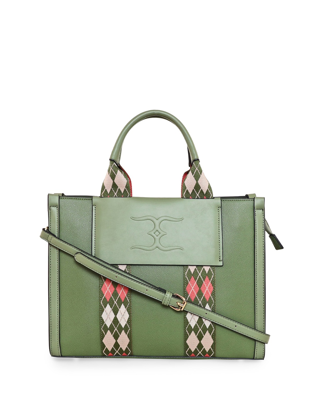 

ESBEDA Printed PU Handheld Bag, Green