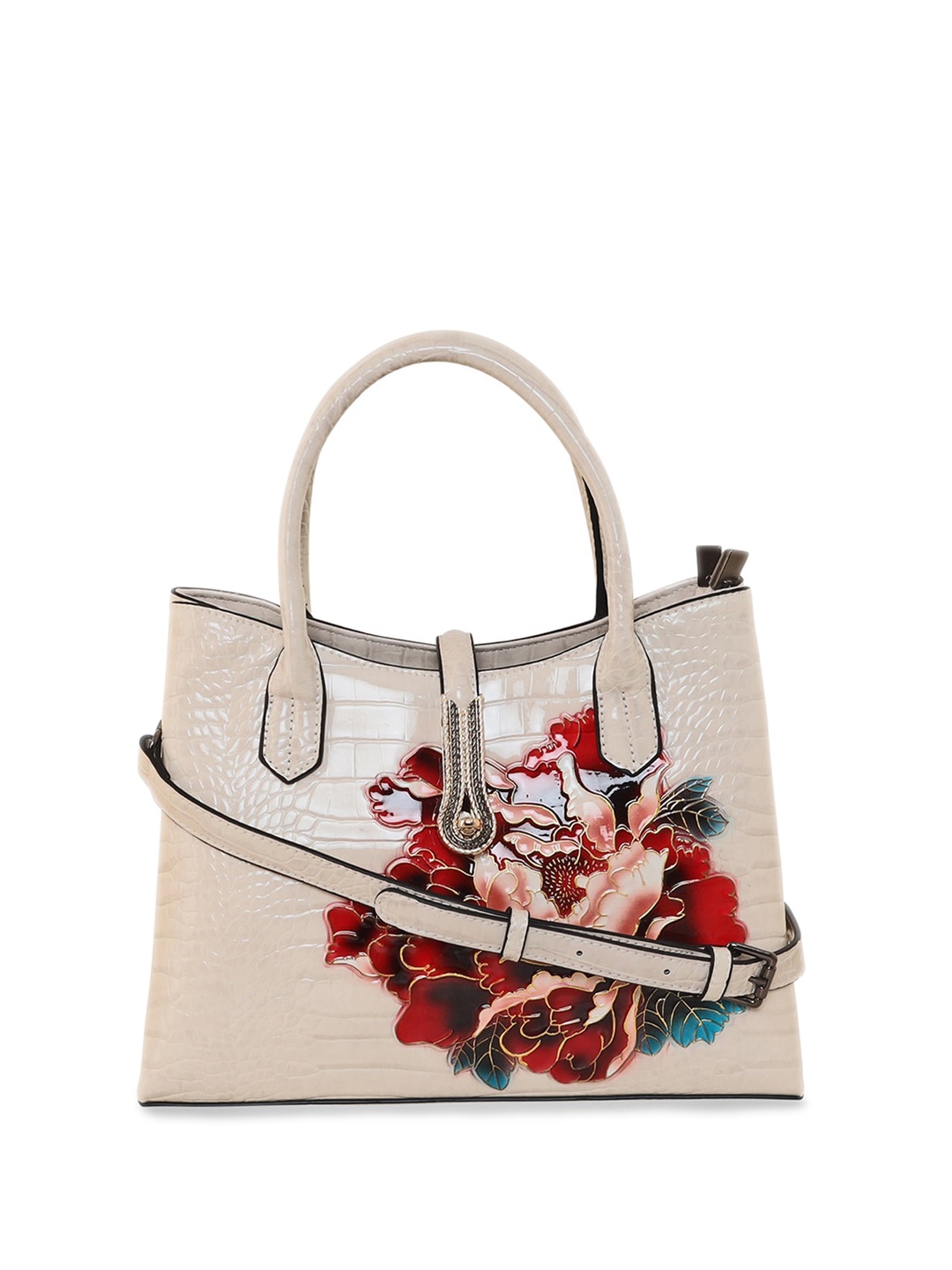 

ESBEDA Textured Structured Handheld Bag, Beige