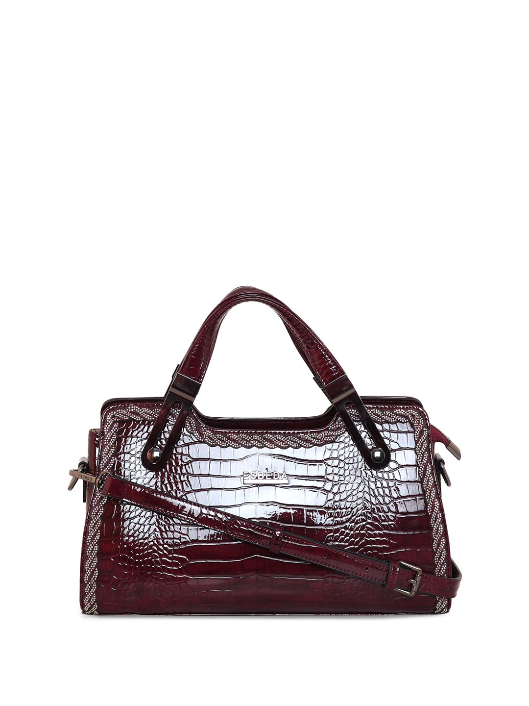 

ESBEDA Structured Handheld Bag, Burgundy