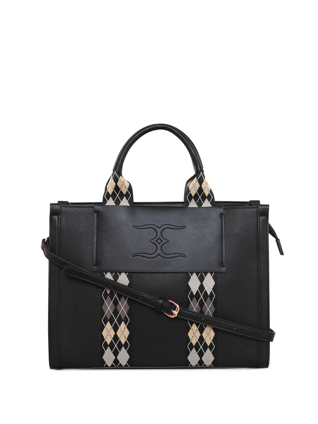 

ESBEDA Textured Structured Handheld Bag, Black