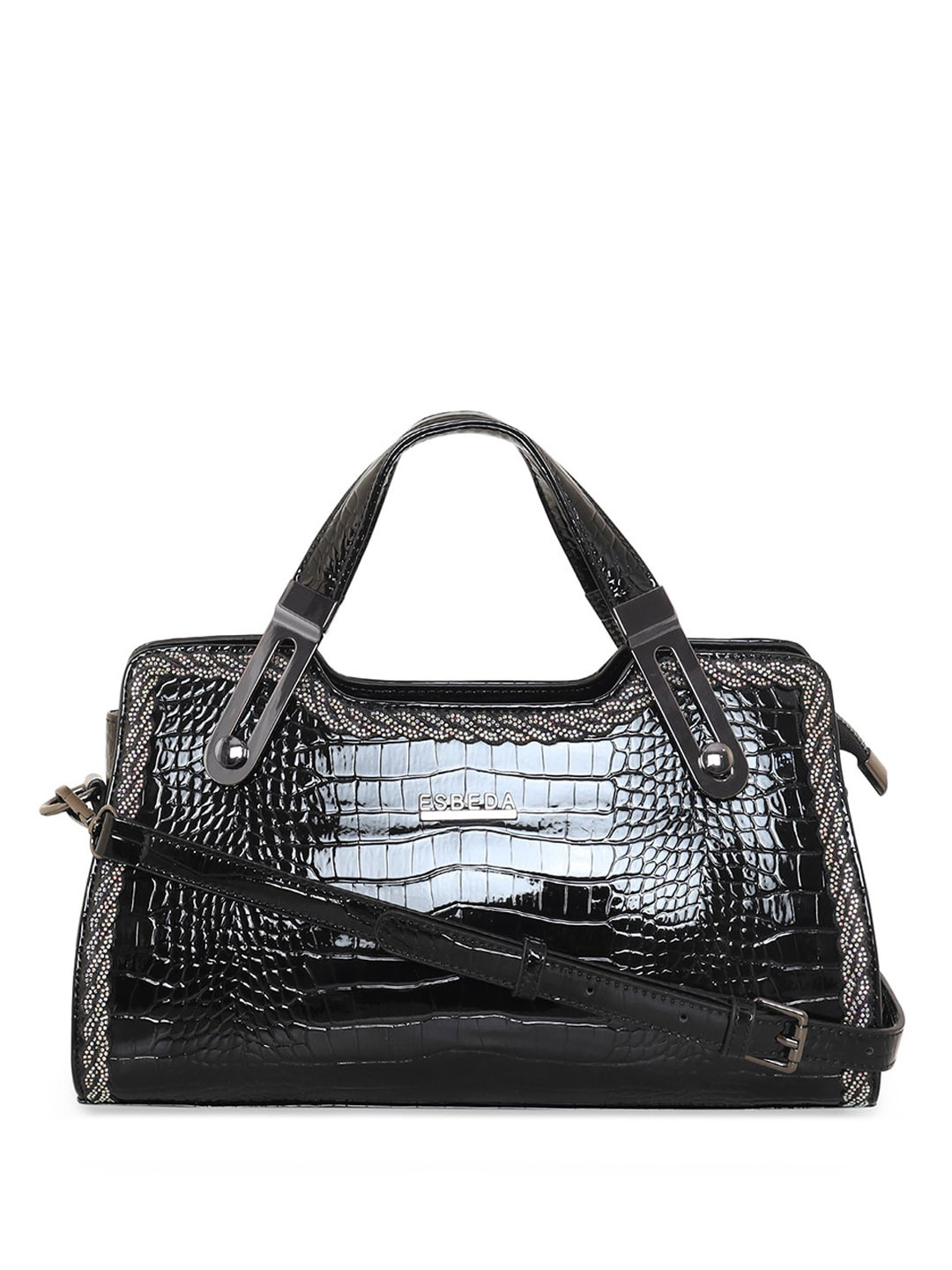 

ESBEDA Textured Structured Handheld Bag, Black