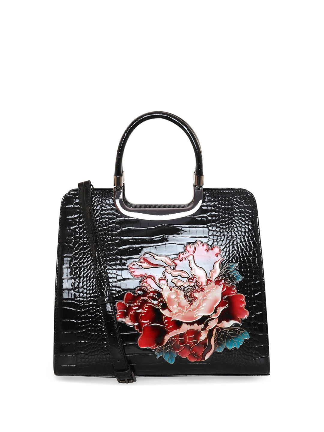 

ESBEDA Animal Textured Handheld Bag, Black
