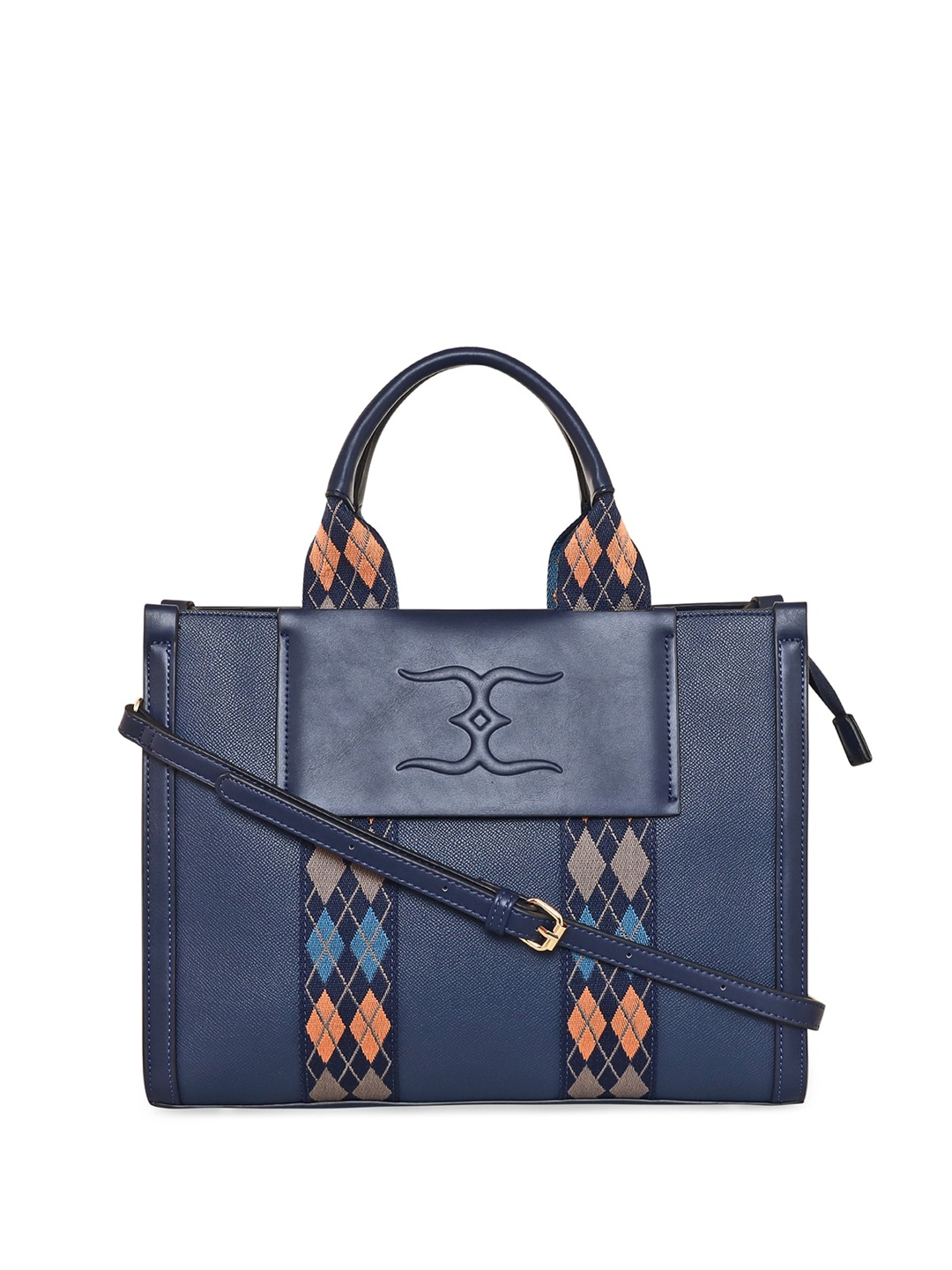 

ESBEDA Textured Structured Handheld Bag, Blue