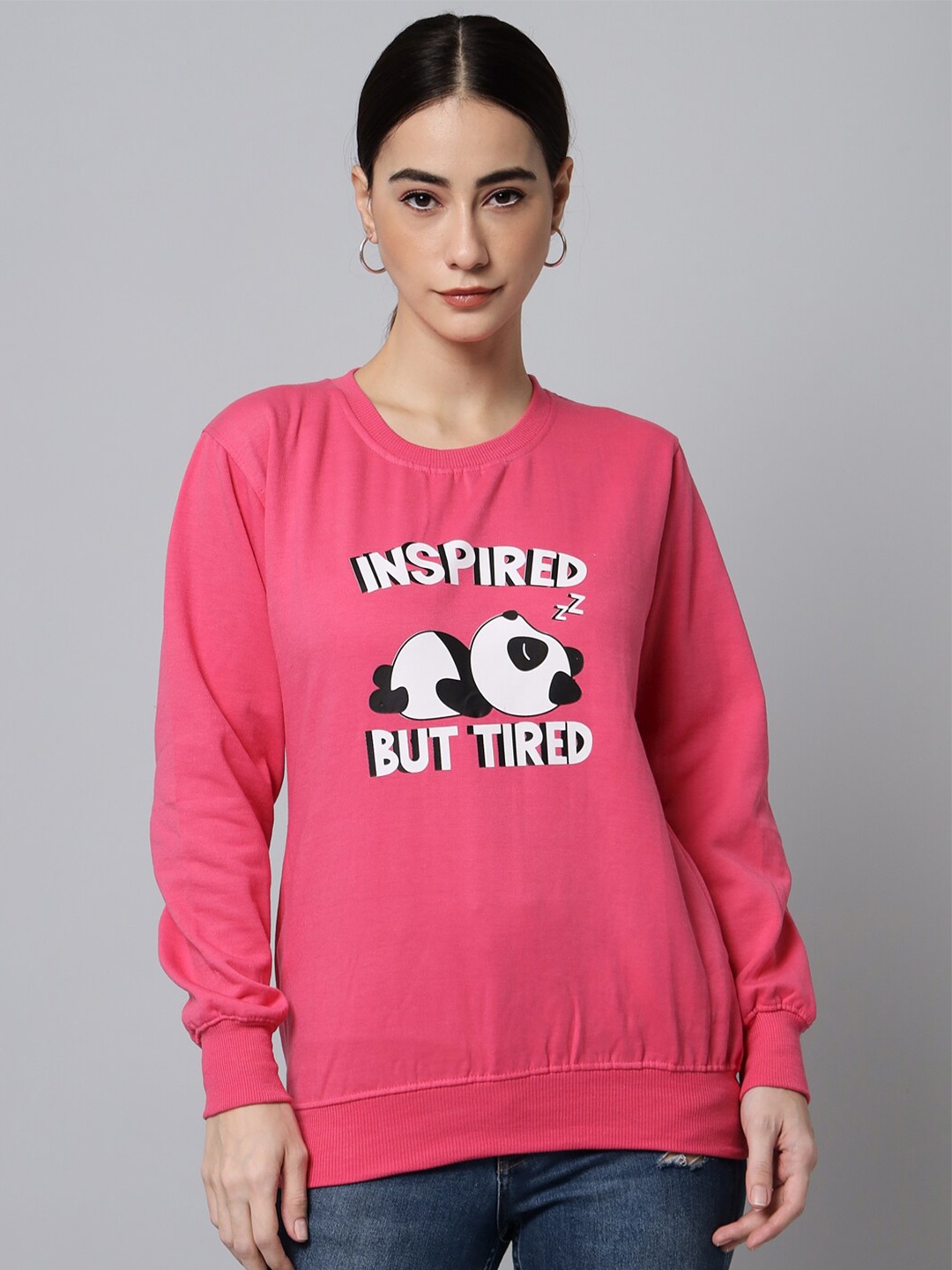 

eWools Graphic Printed Pullover, Pink