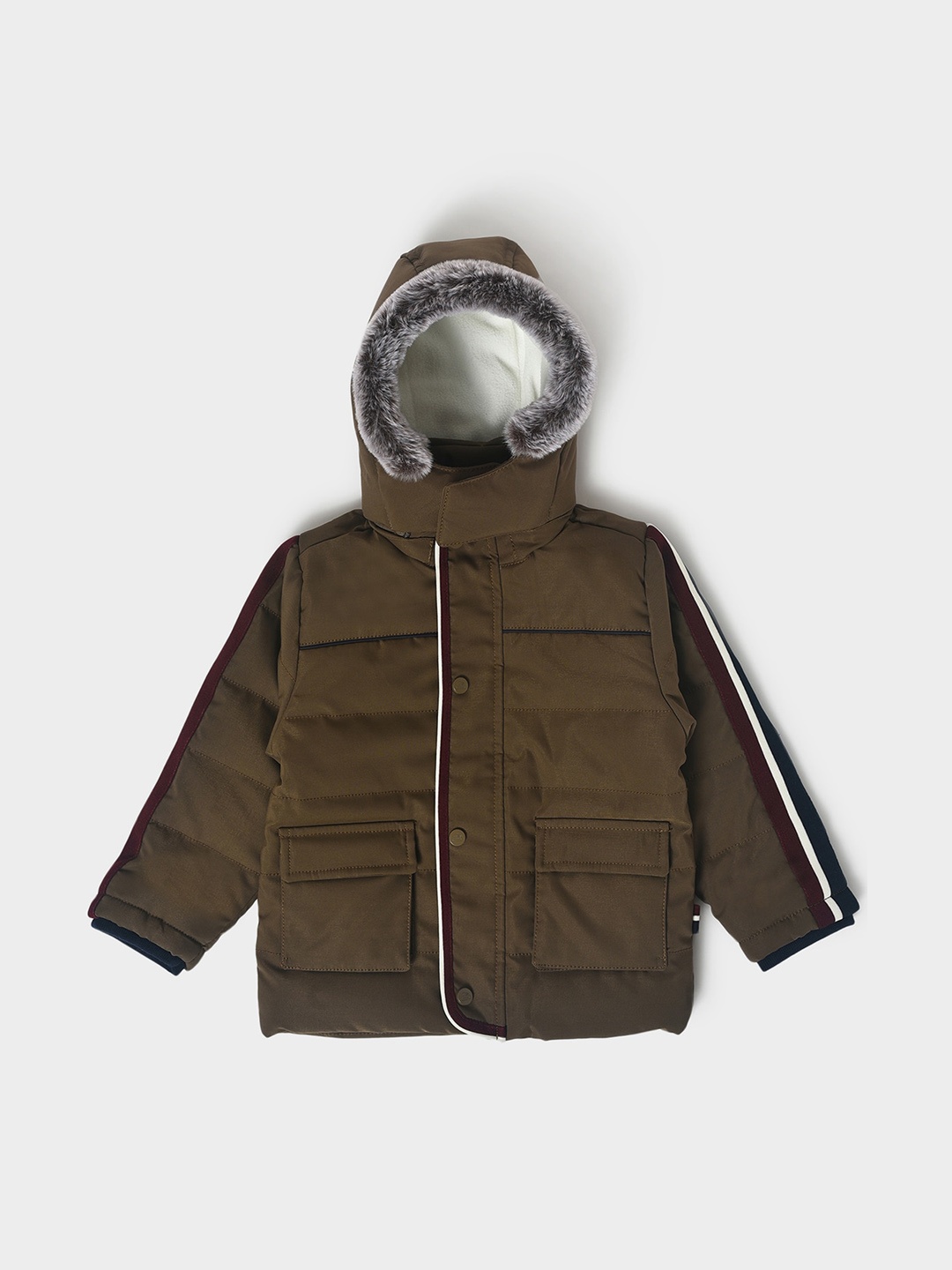 

MiArcus Kids Lightweight Hooded Puffer Jacket, Brown