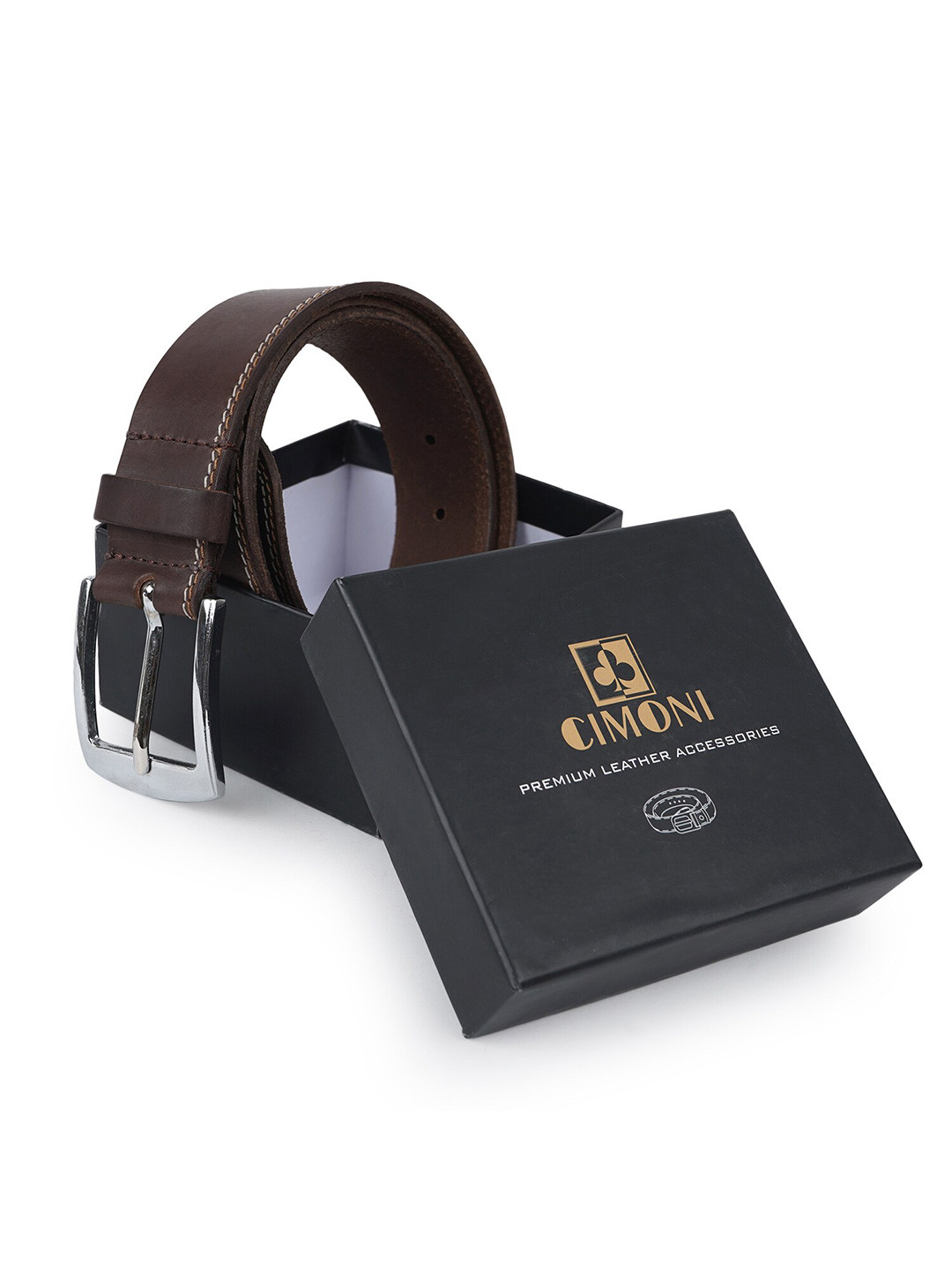 

CIMONI Men Leather Belt, Brown
