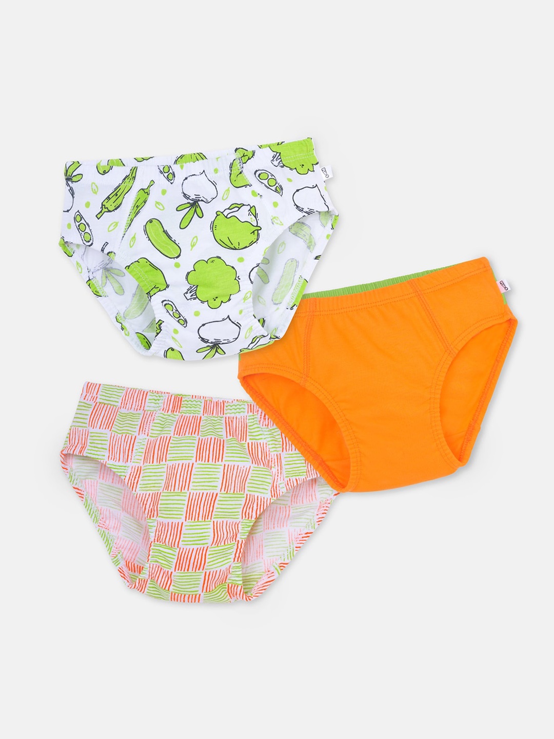 

You Got Plan B Boys Pack Of 3 Printed Pure Cotton Basic Briefs UB-Farm: 1-2, Orange