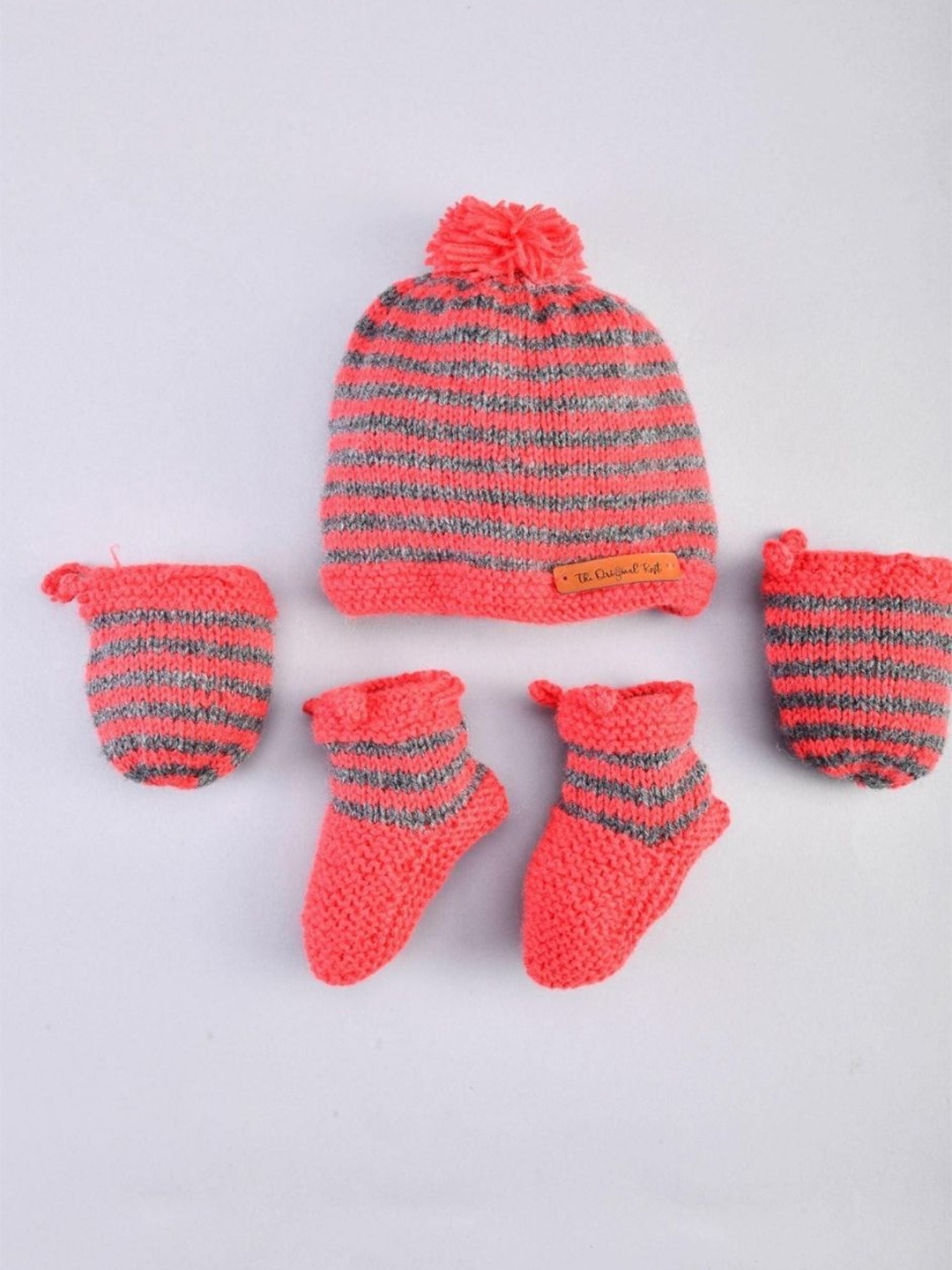 

The Original Knit Infants Self Design Beanie, Red