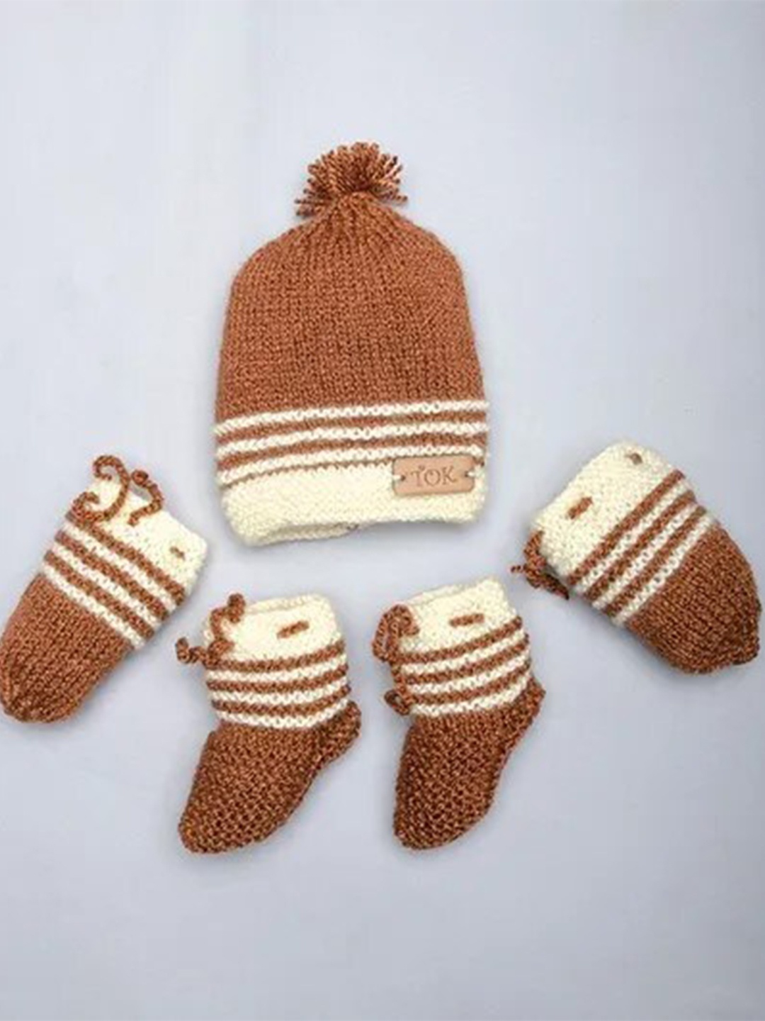 

The Original Knit Infants Self Design Beanie, Brown